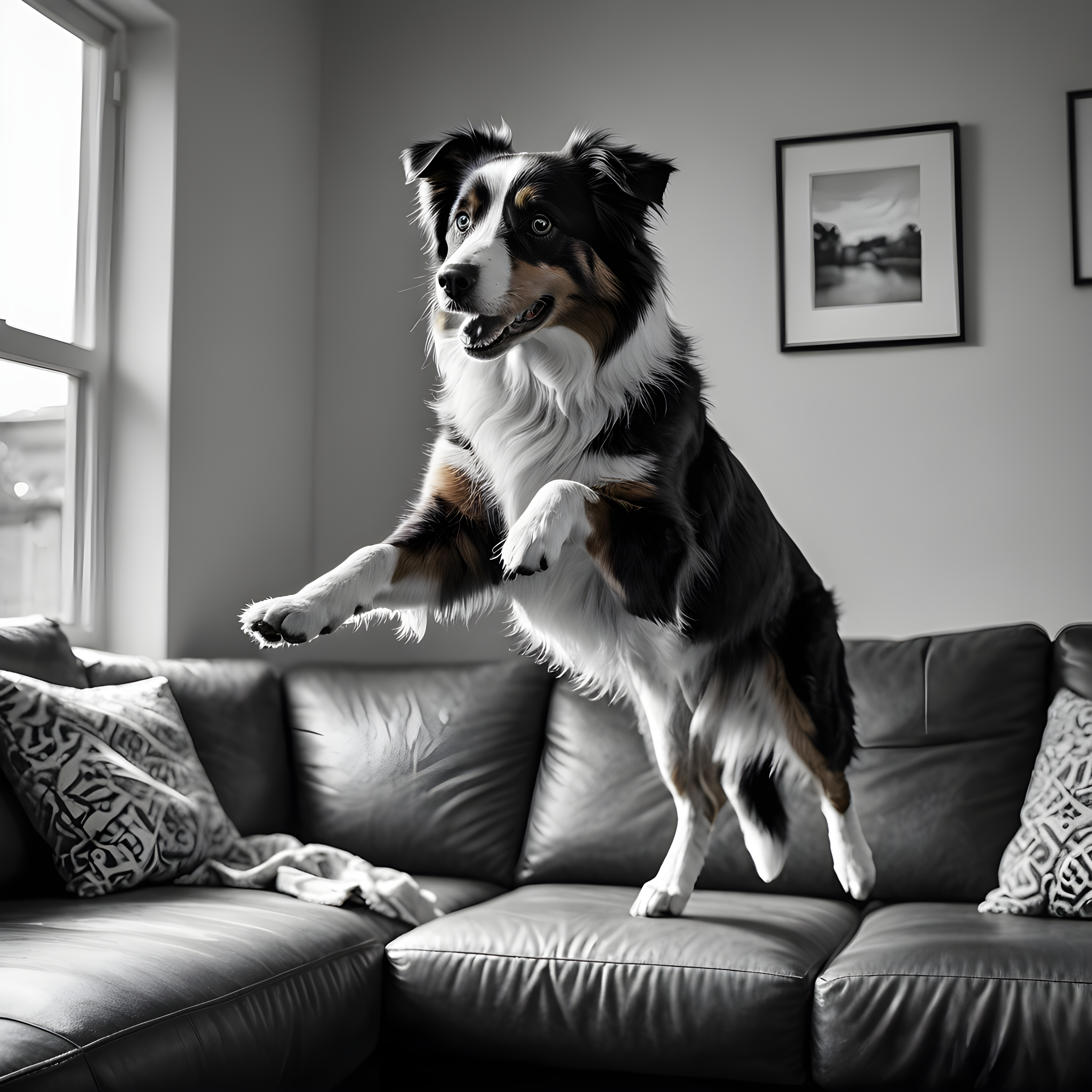 Australian Shepherd — Black & White (Lifestyle)