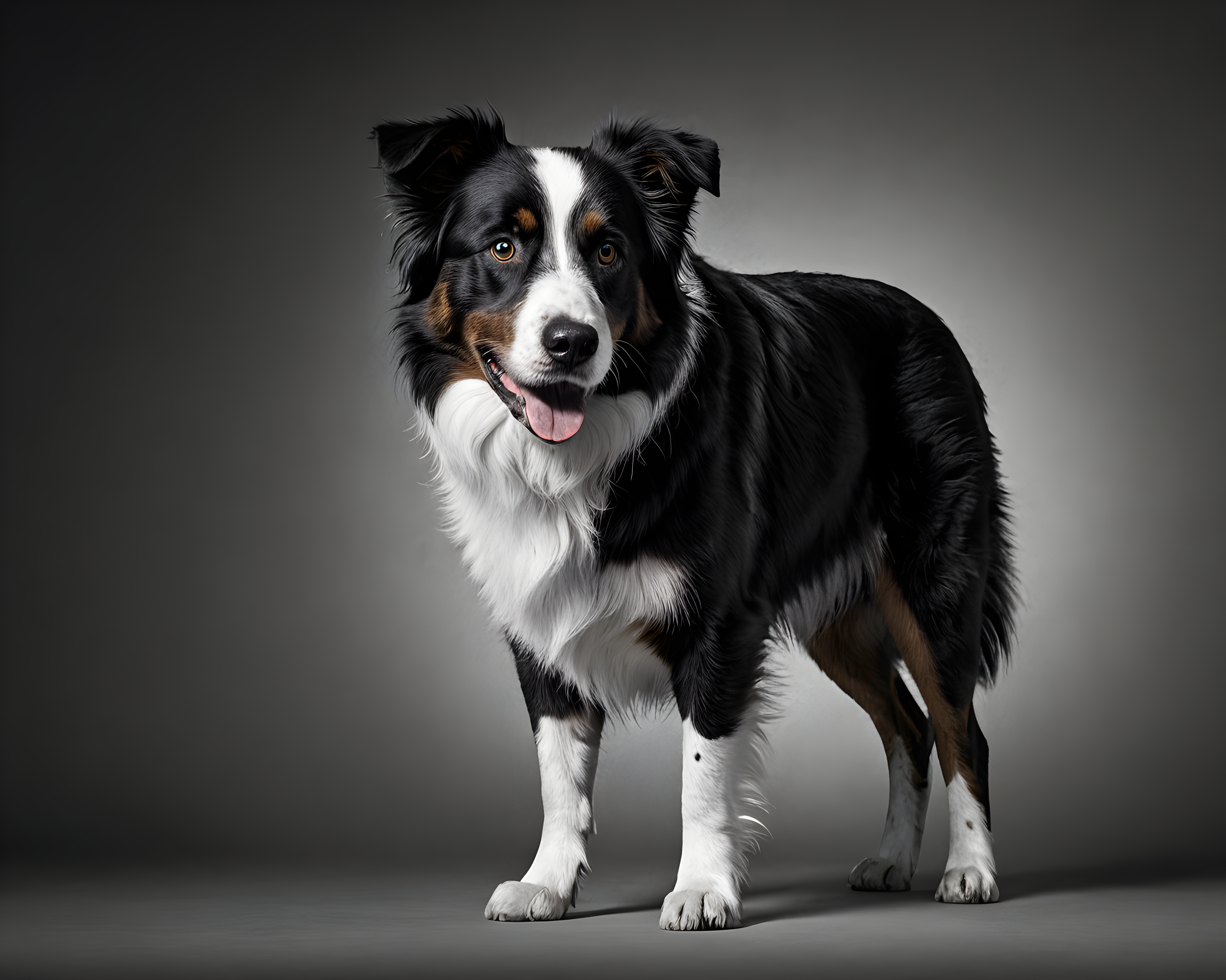 Australian Shepherd — Black & White (Savage)