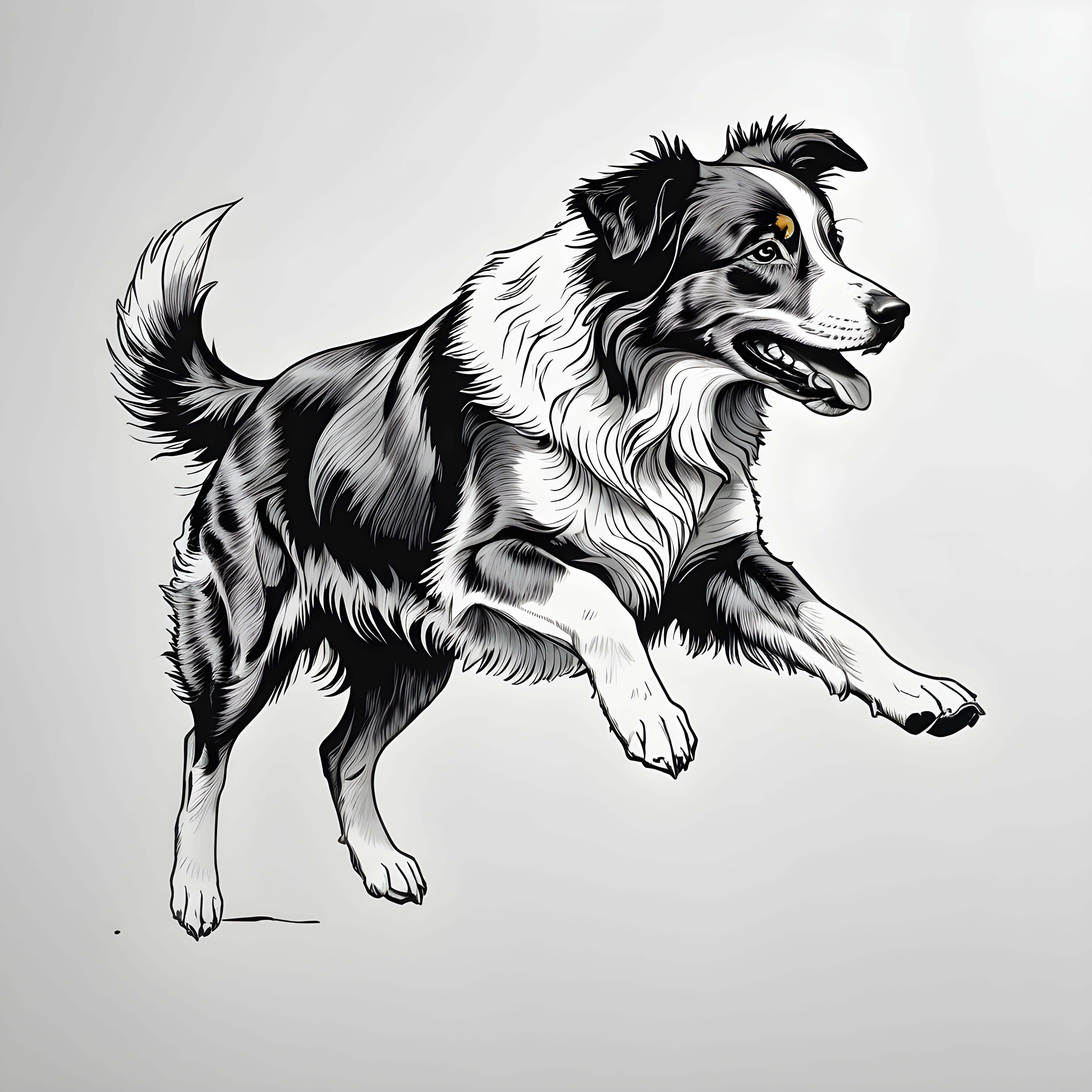 Australian Shepherd — Minimalist Line Art (Aesthetic)