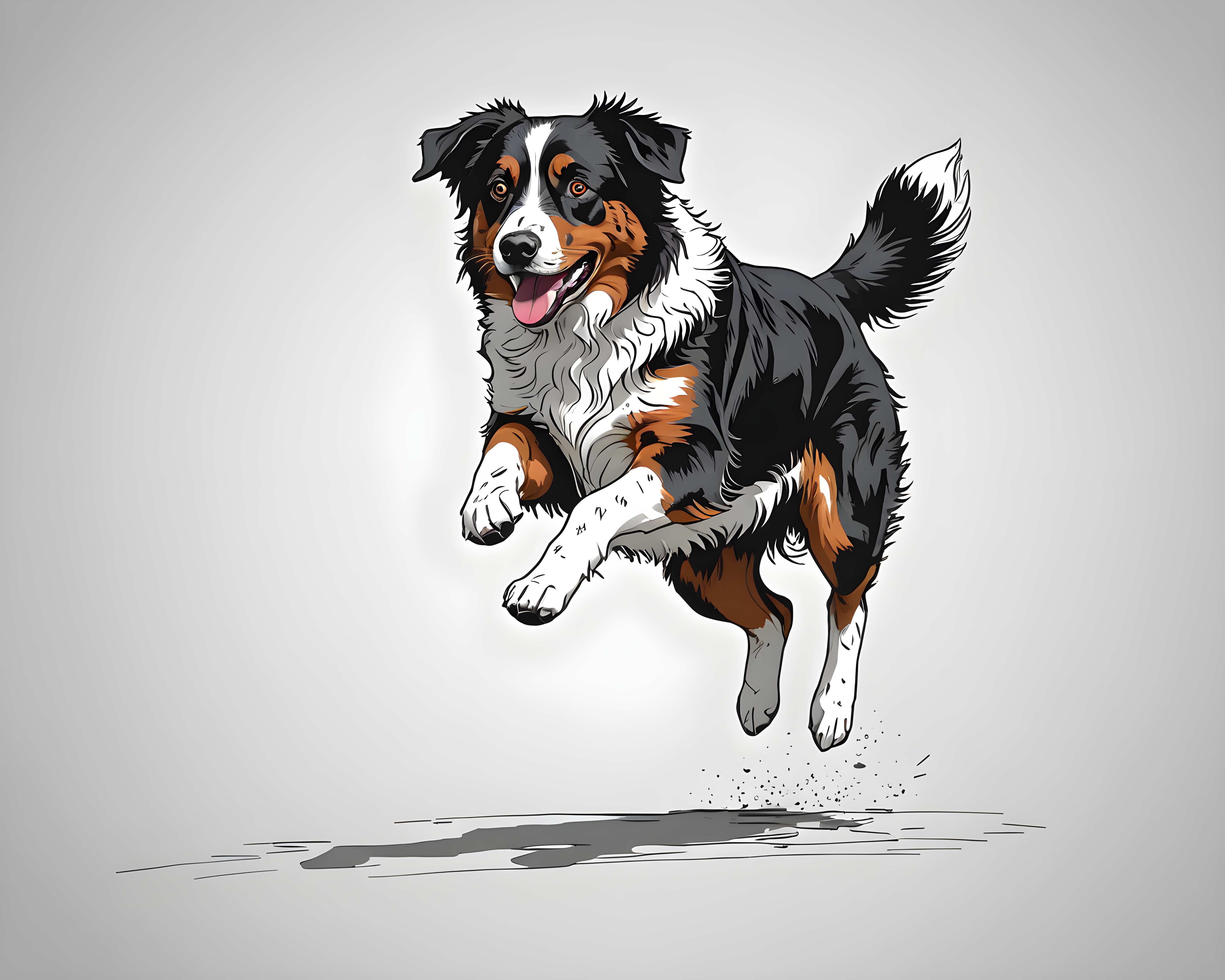 Australian Shepherd — Minimalist Line Art (Aesthetic)