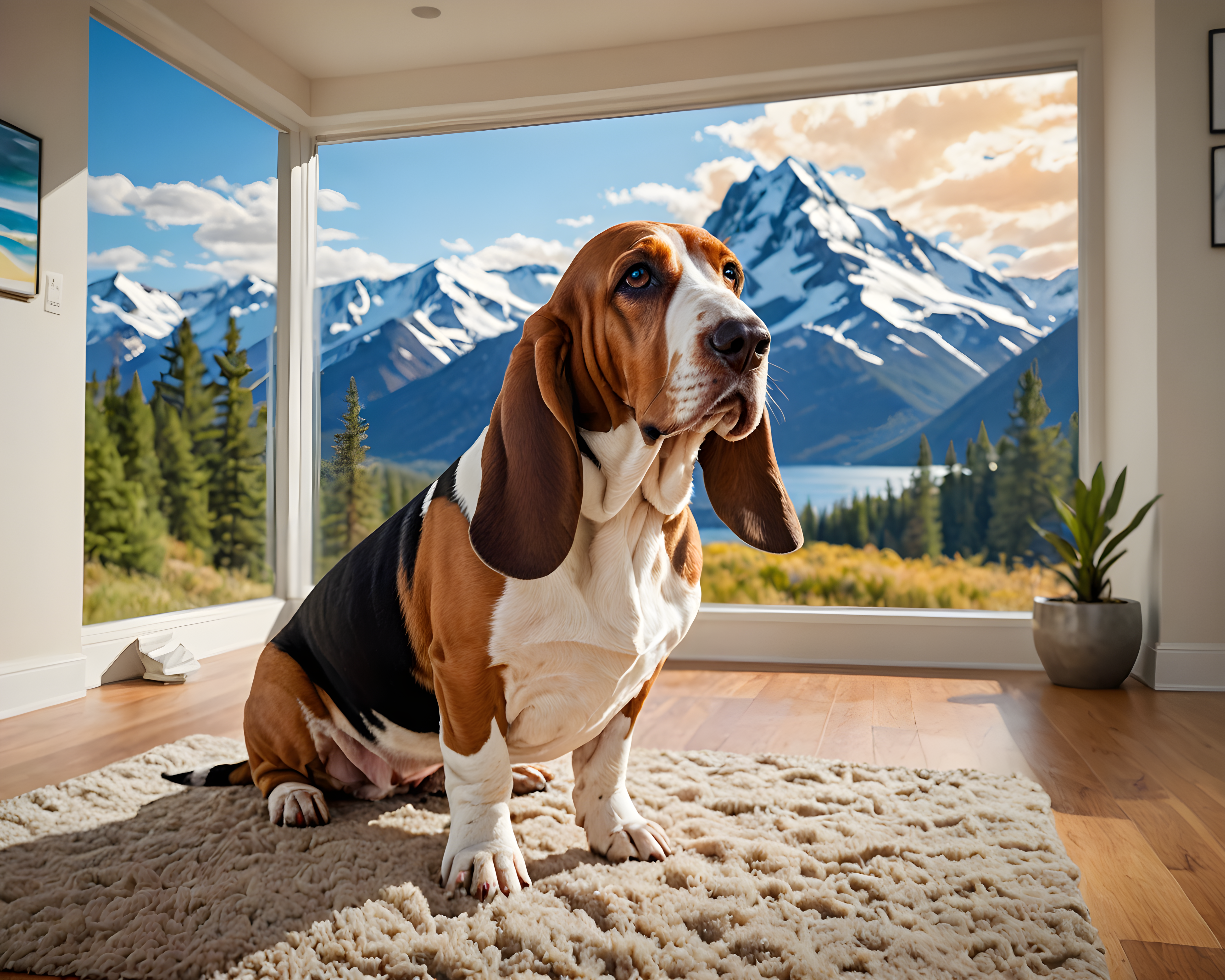 Basset Hound — Abstract (Motivational)