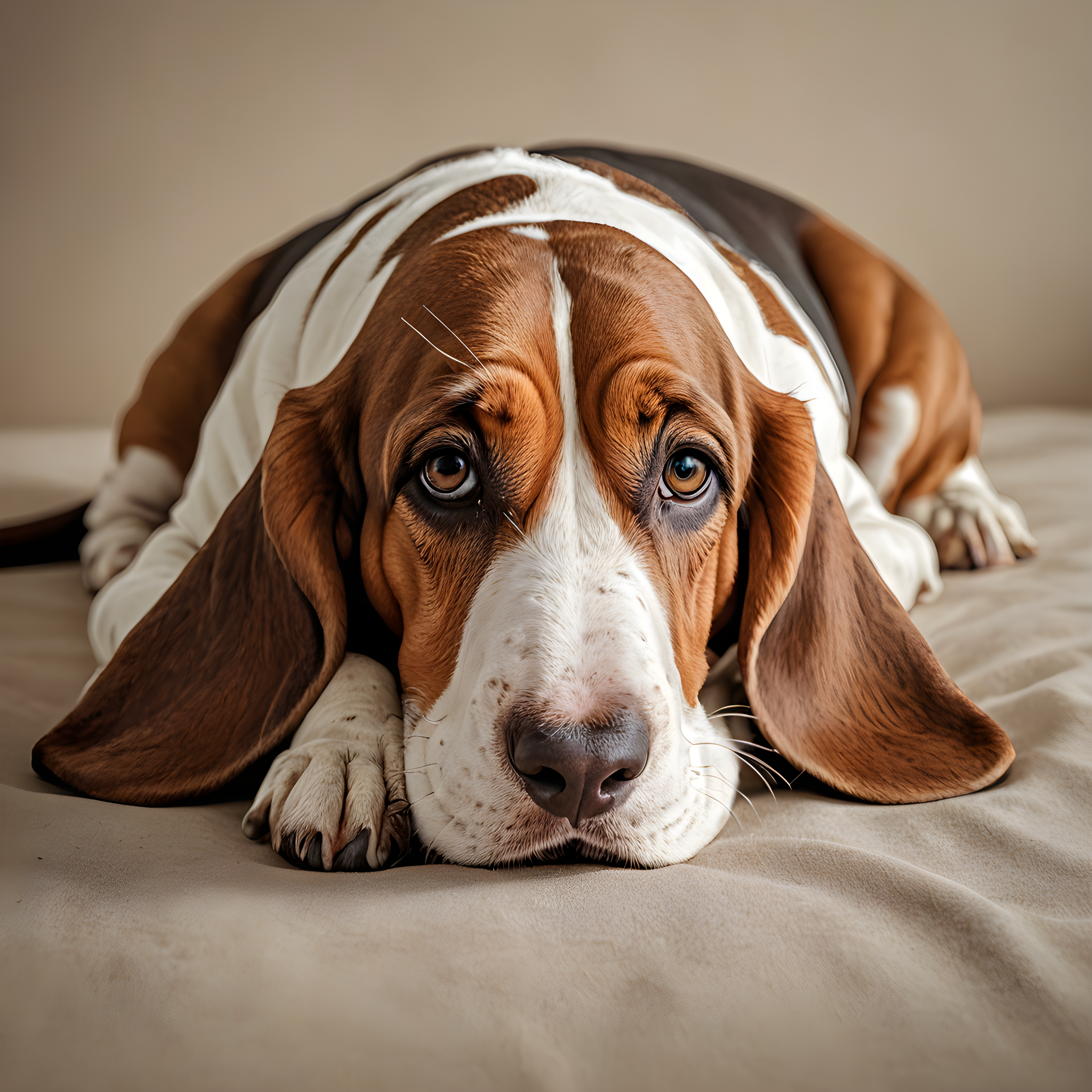 Basset Hound — Line Art (Romantic)