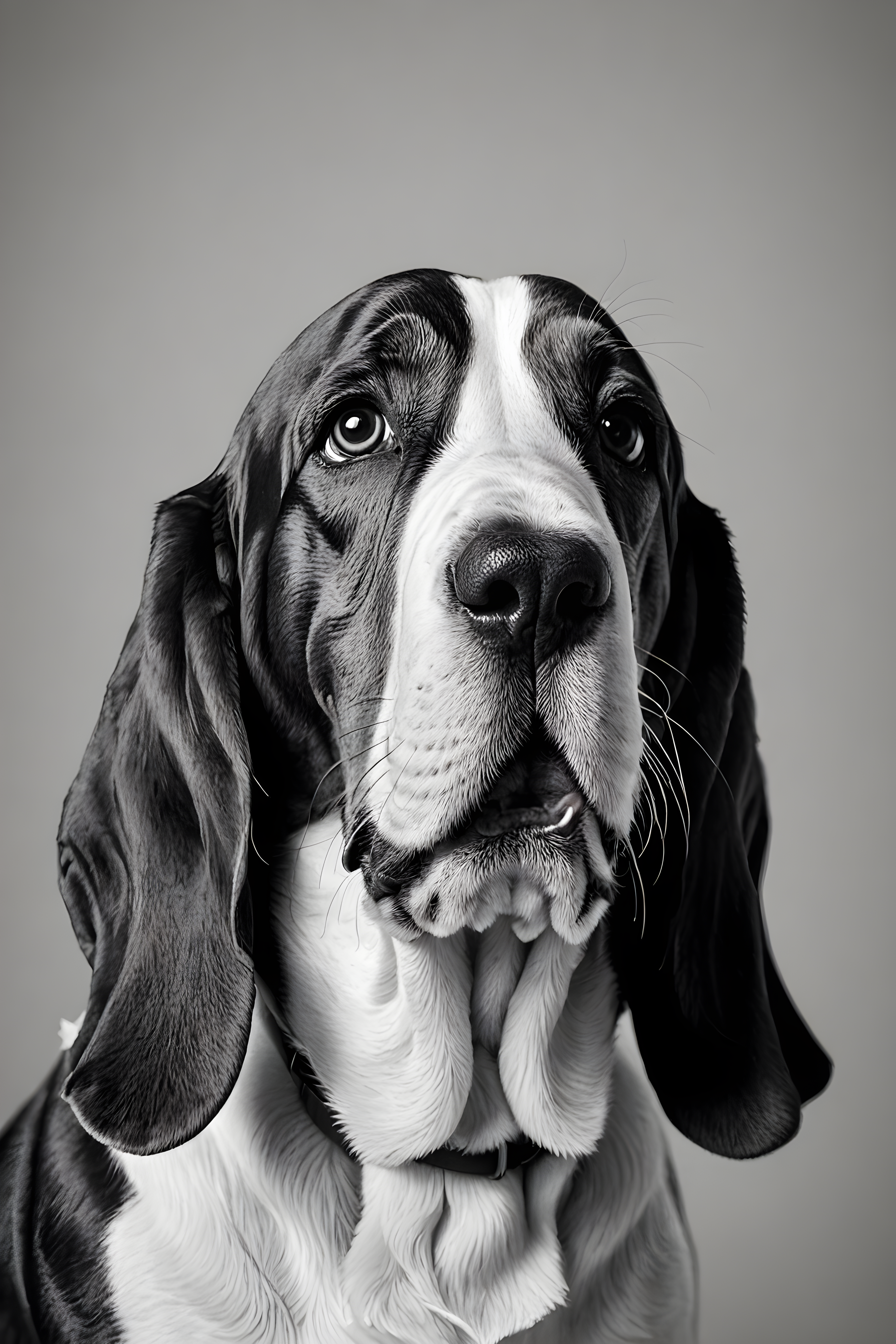 Basset Hound — Minimalist Line Art (Happy)