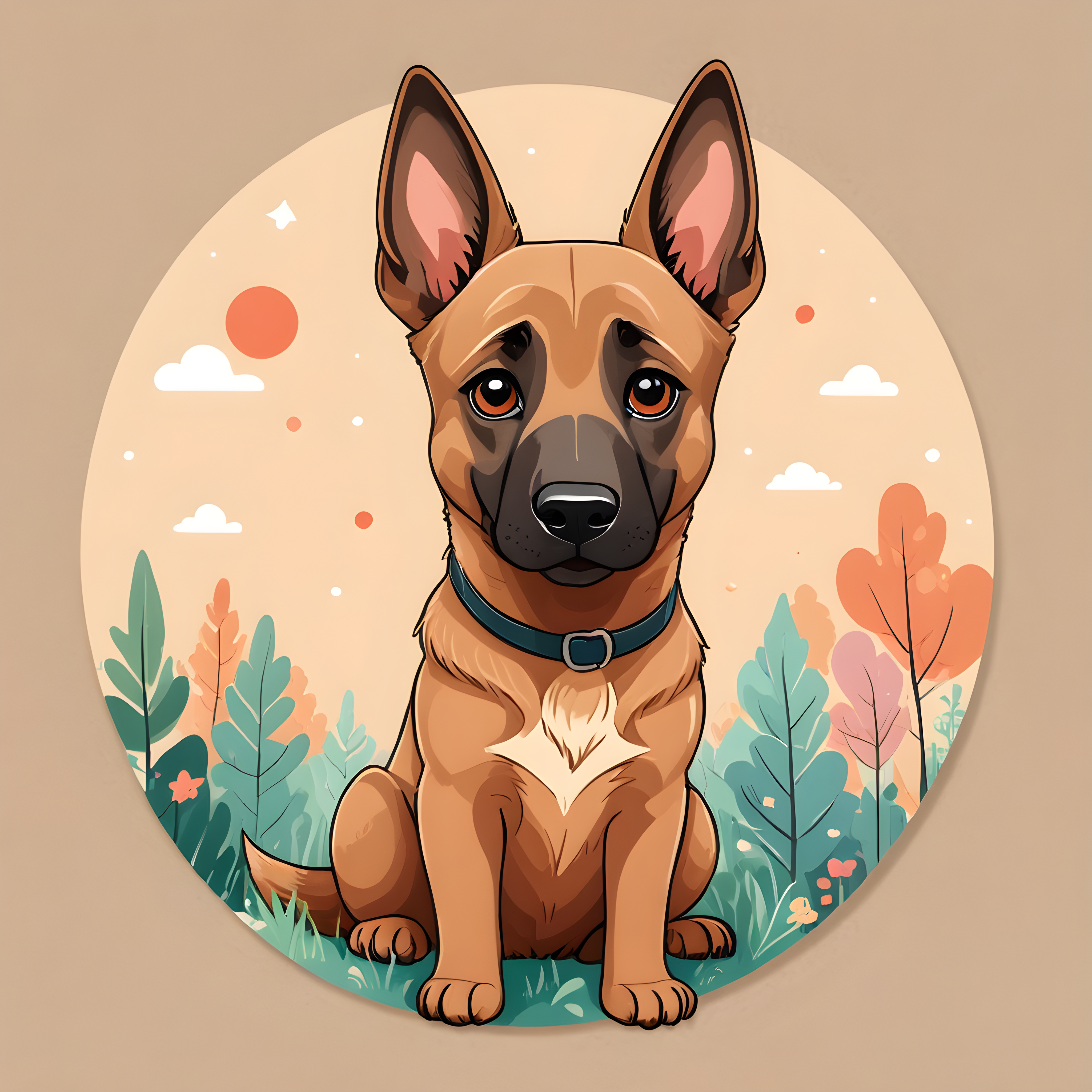 Belgian Malinois — Cartoon / Kawaii (Fantasy)