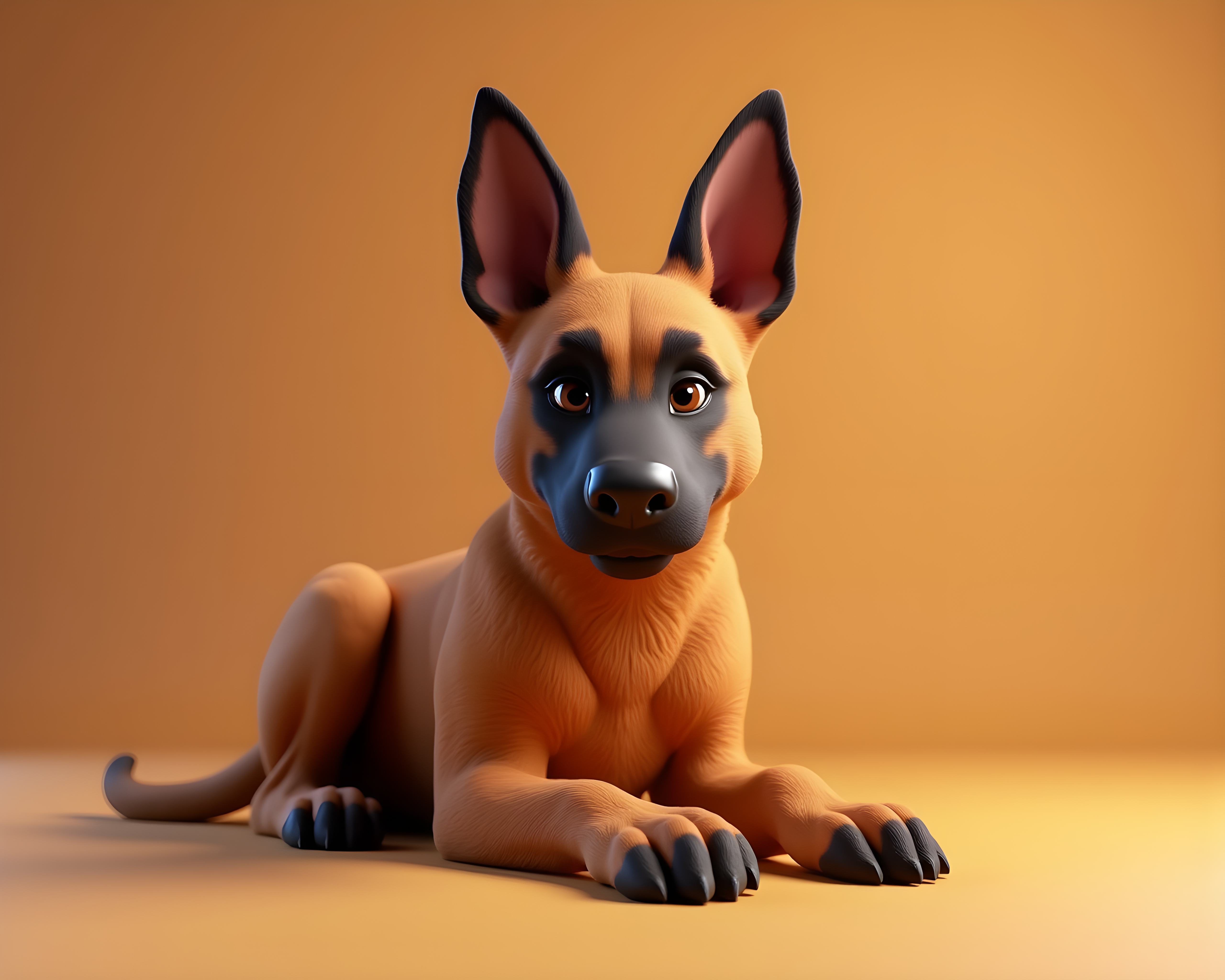 Belgian Malinois — 3D Render (Energetic)