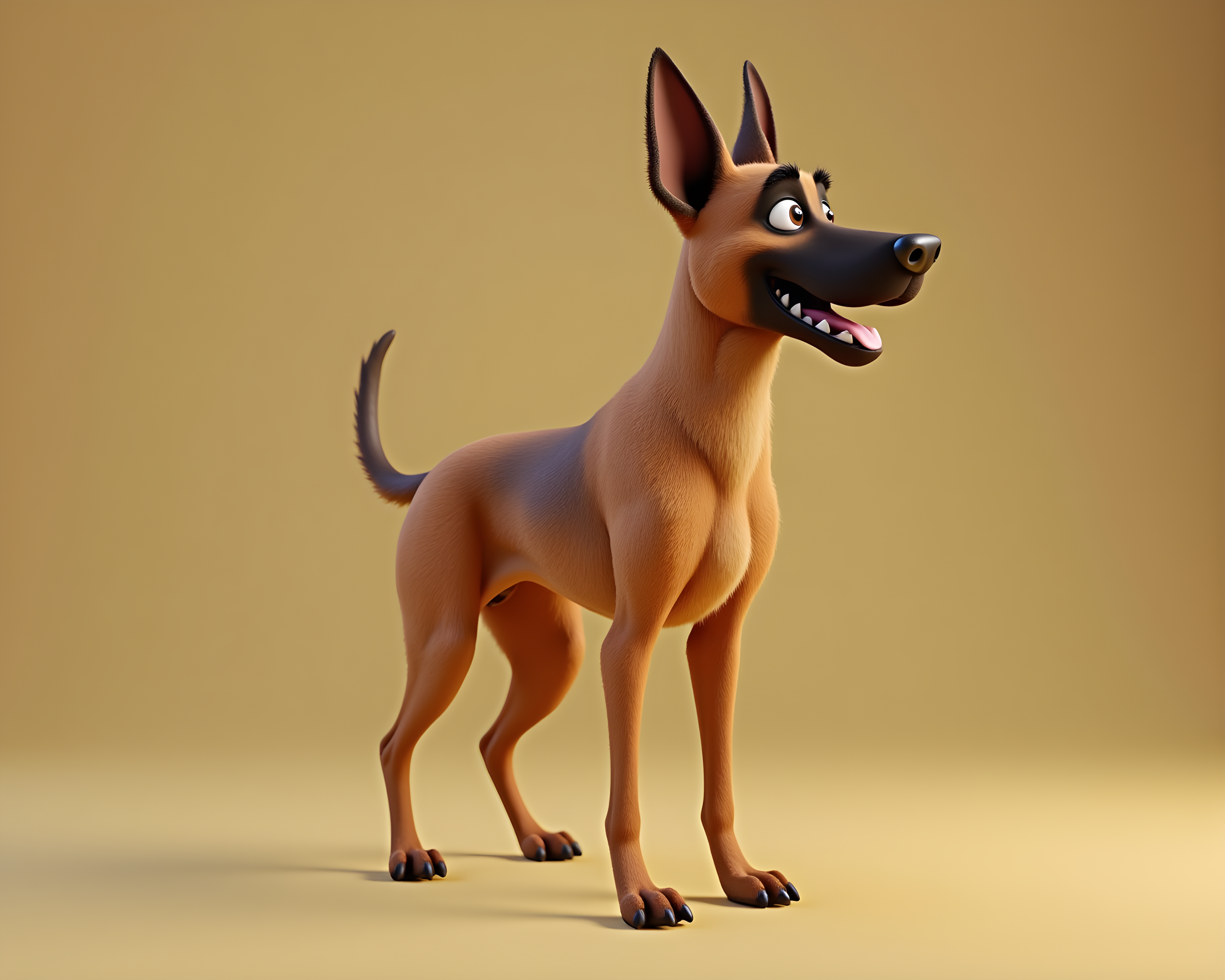 Belgian Malinois — 3D Render (Energetic)
