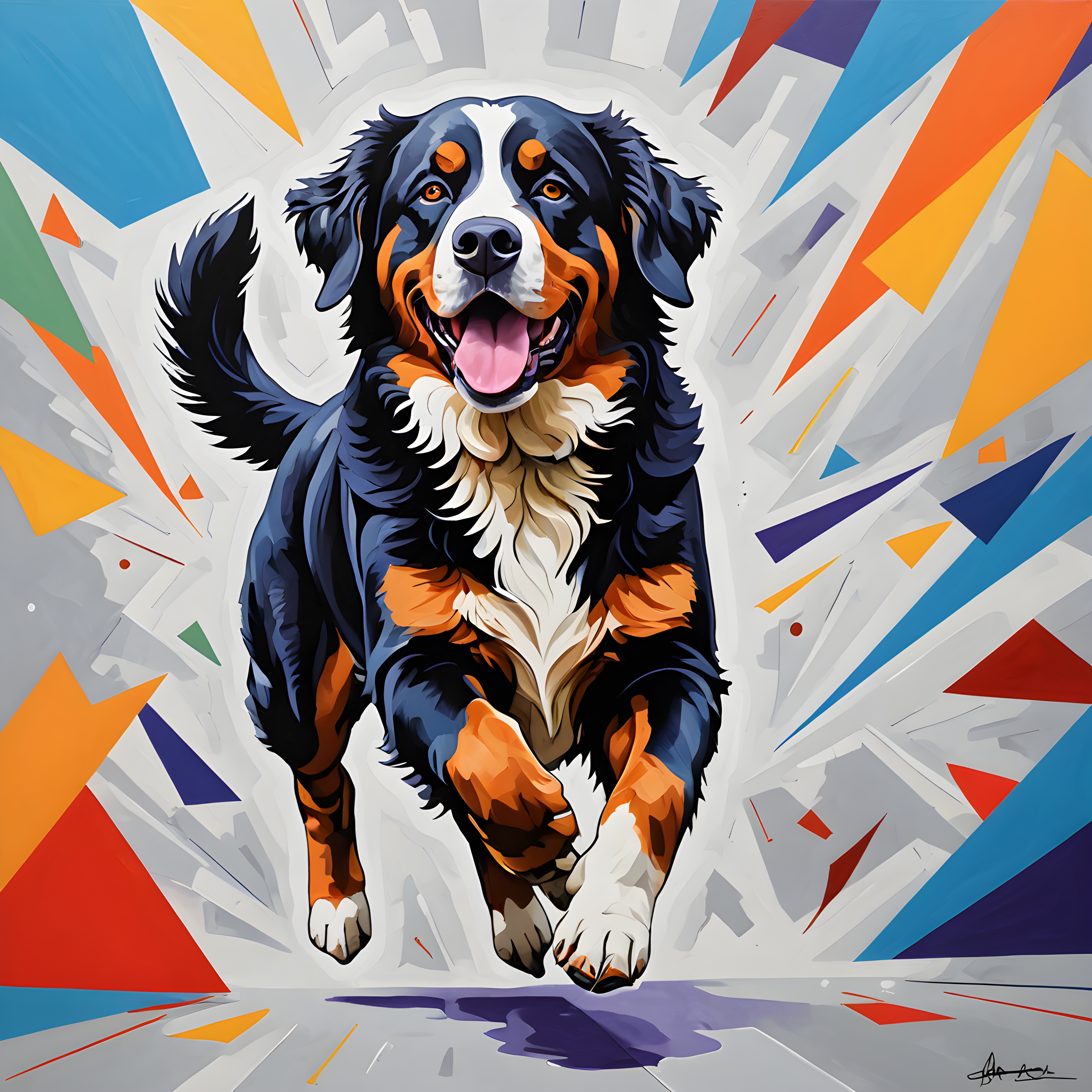 Bernese Mountain Dog — Abstract (Savage)