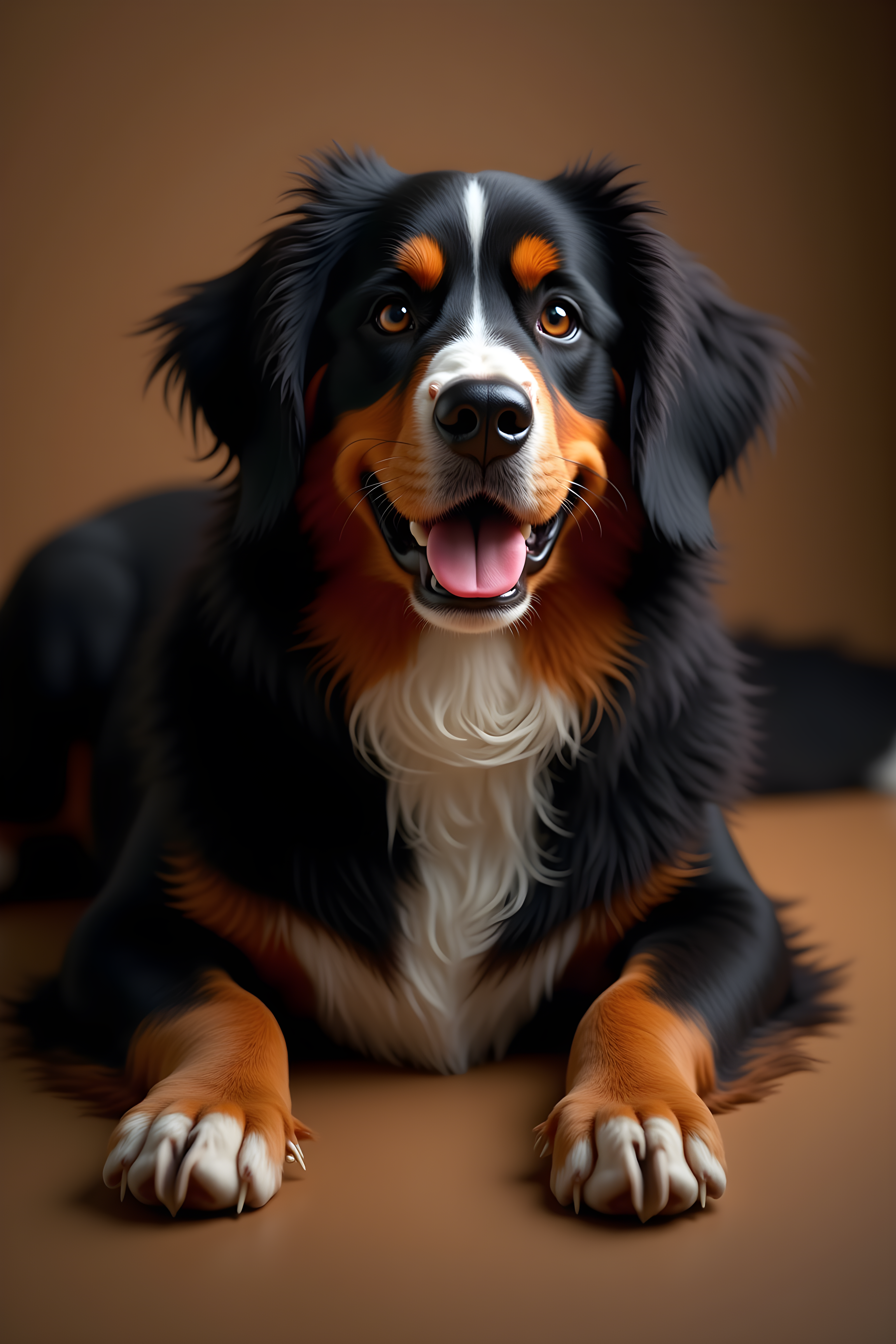 Bernese Mountain Dog — Hyper-Realistic (Happy)