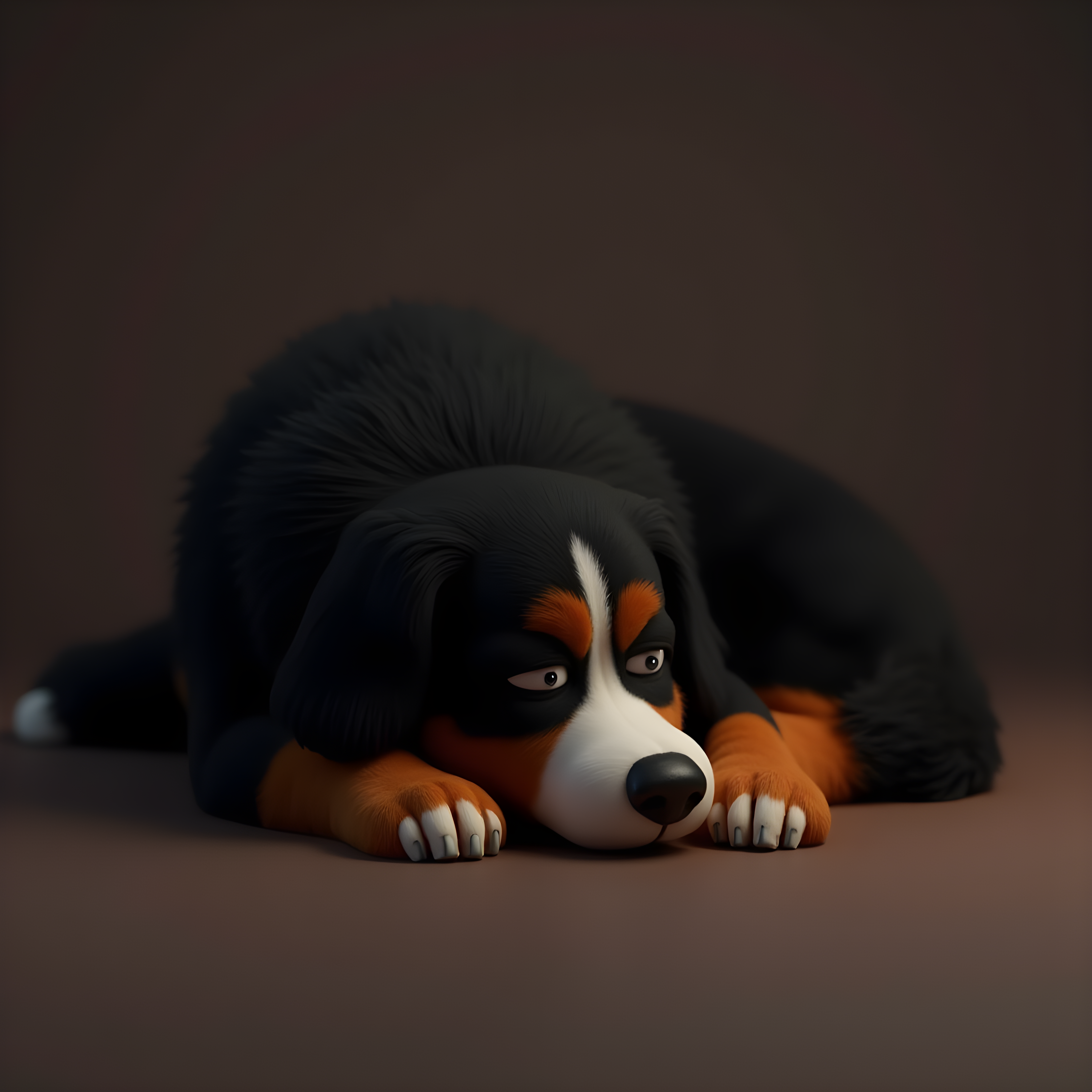Bernese Mountain Dog — 3D Render (Aesthetic)