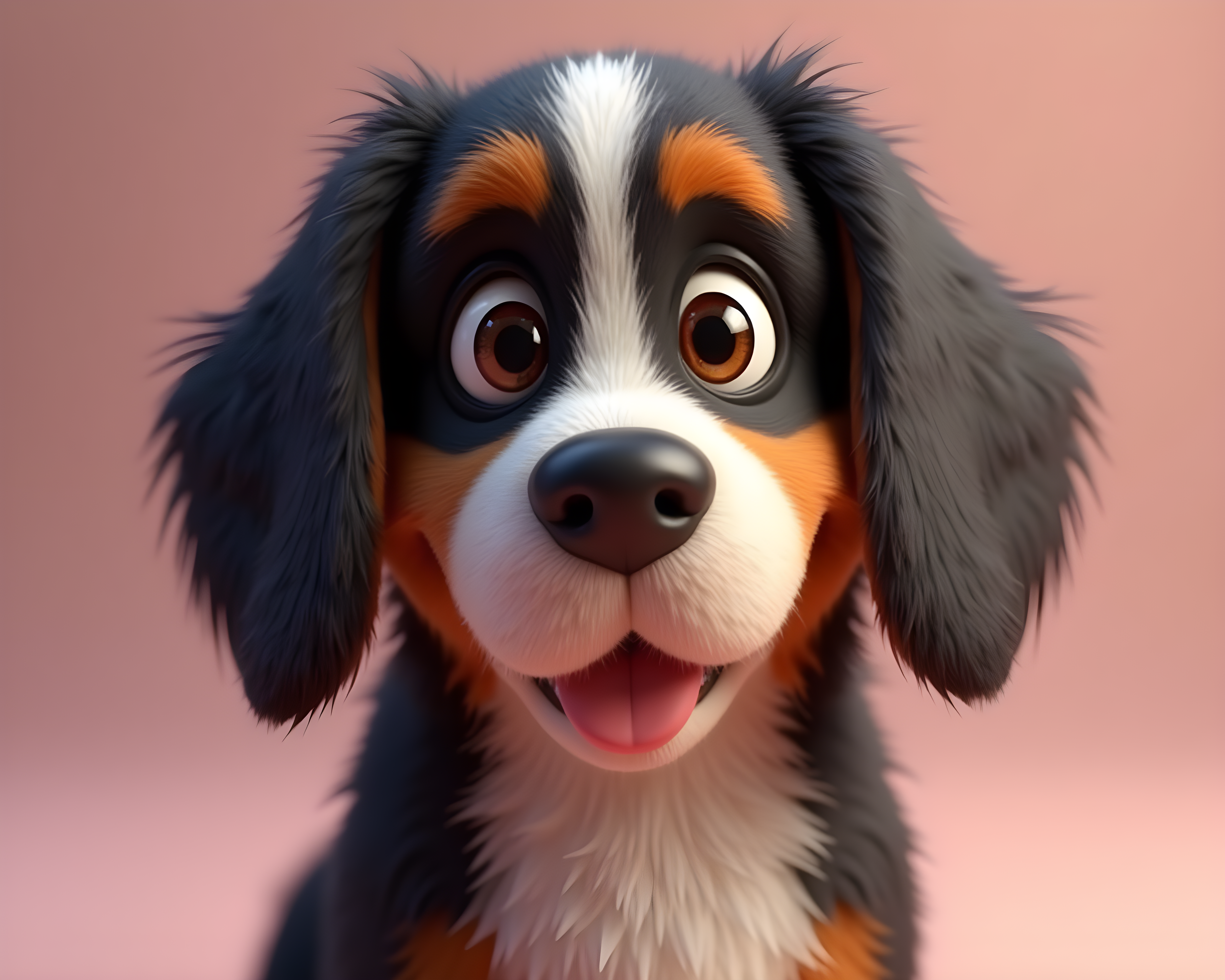 Bernese Mountain Dog — 3D Render (Cute)