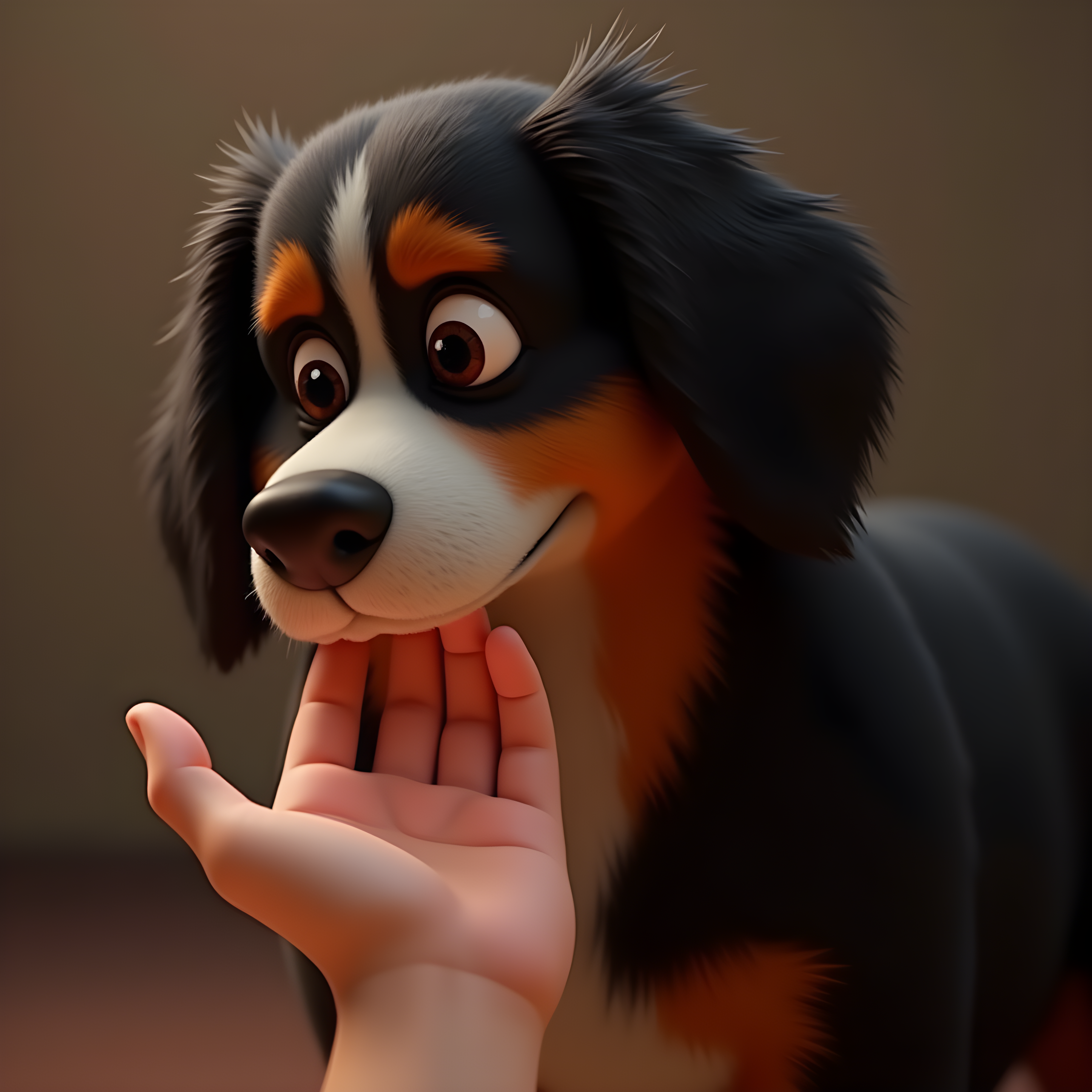 Bernese Mountain Dog — 3D Render (Emotional)