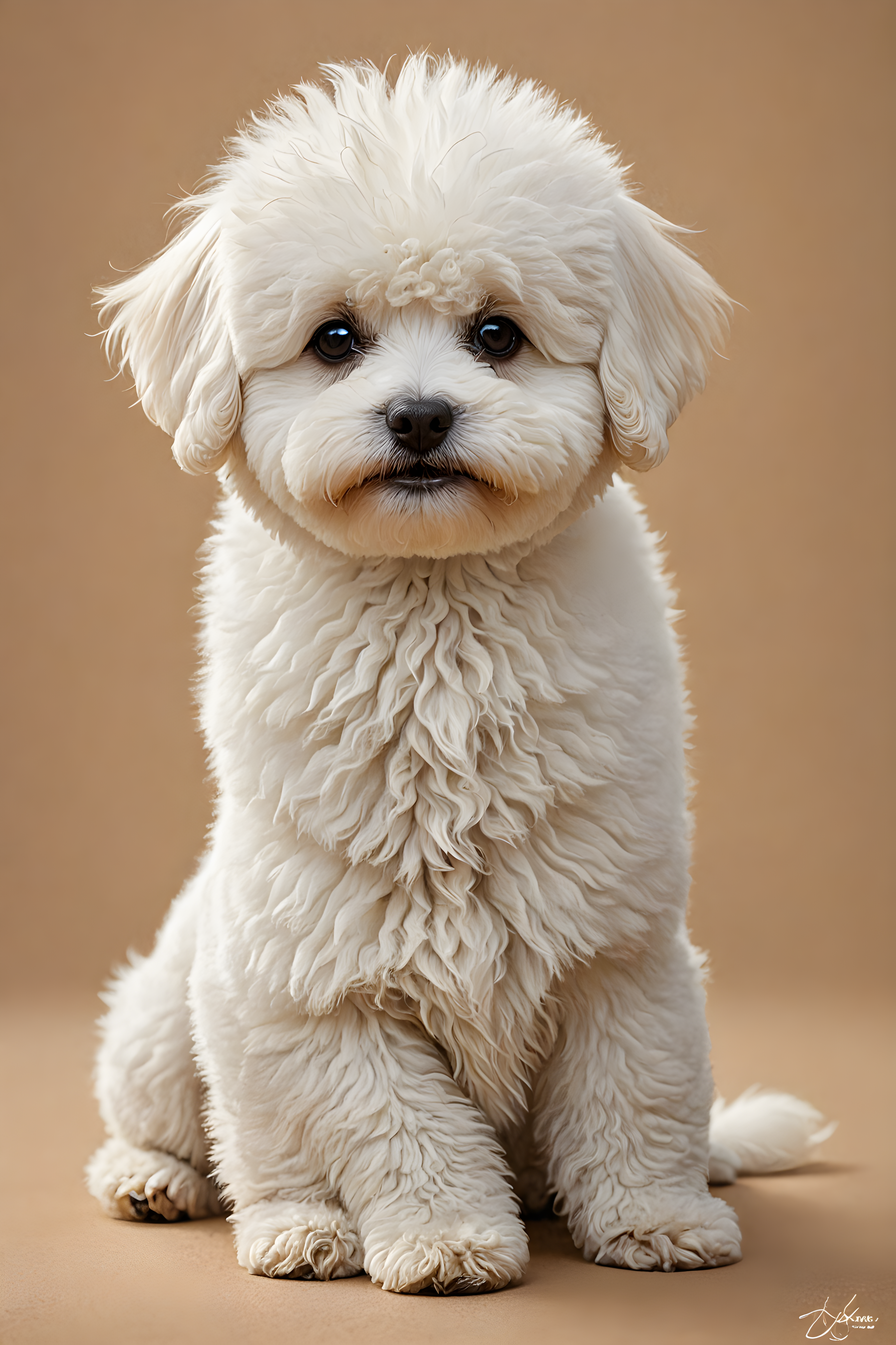 Bichon Frise — Line Art (Emotional)