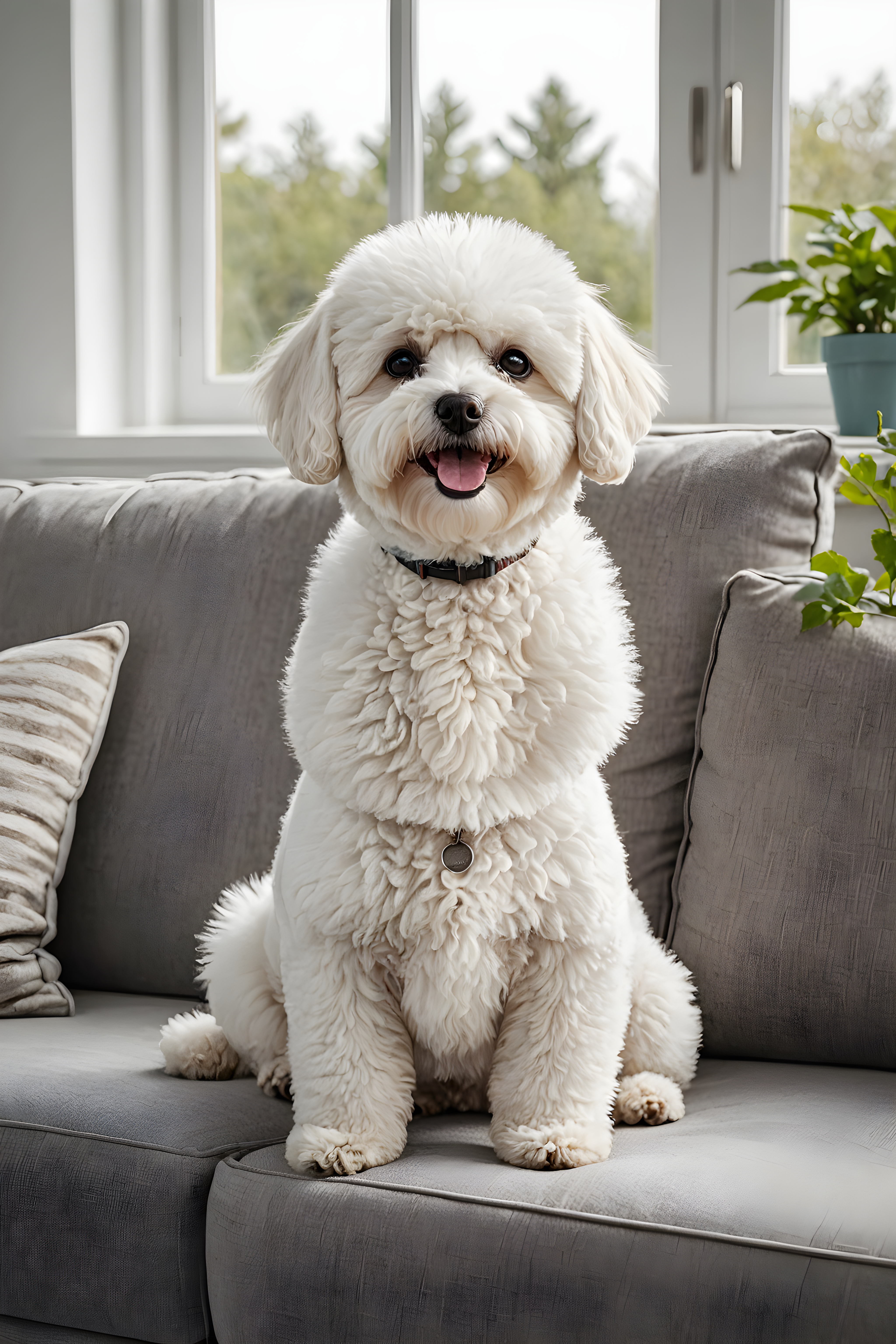 Bichon Frise — Line Art (Lifestyle)