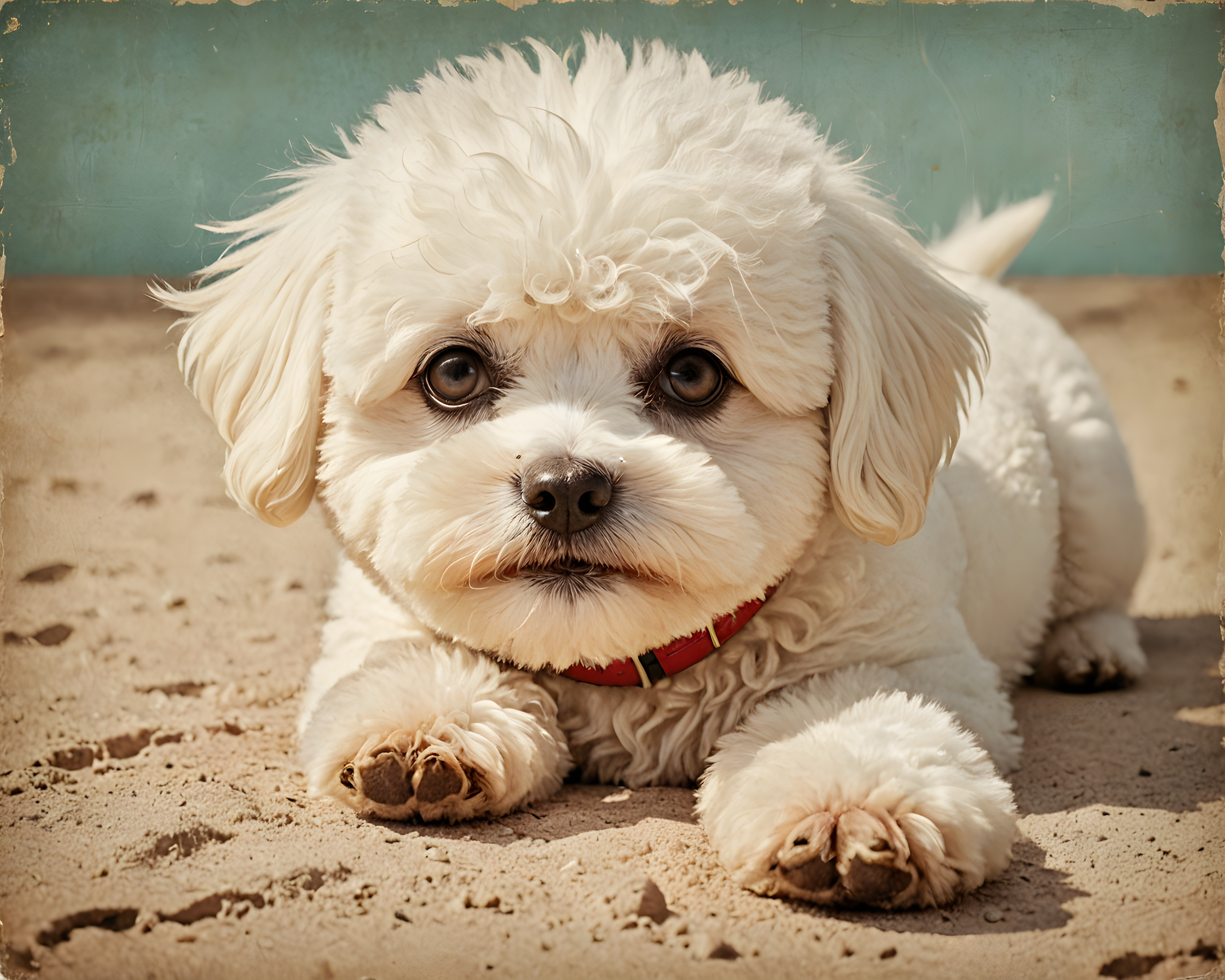 Bichon Frise — Vintage Poster (Playful)