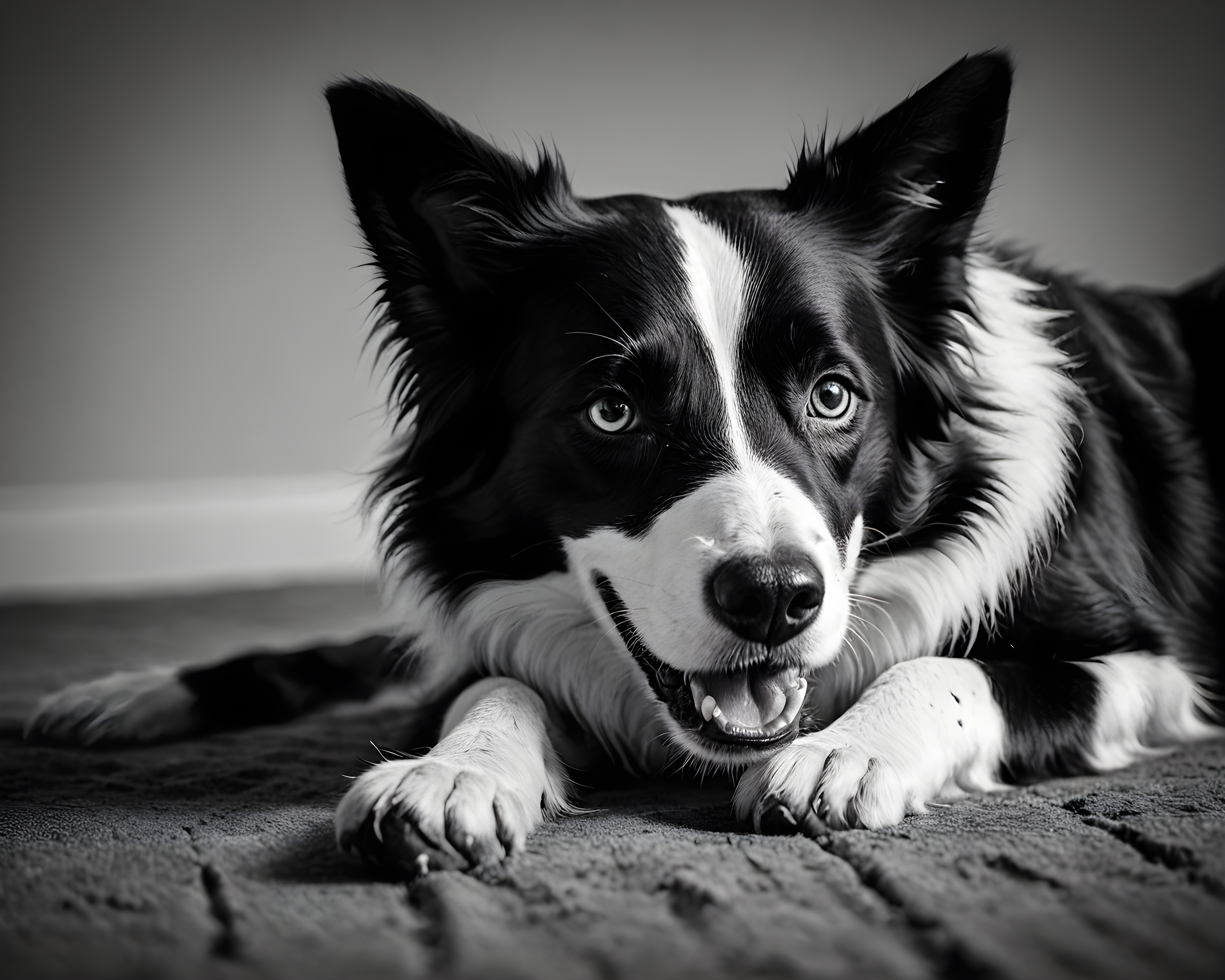 Border Collie — Black & White (Happy)