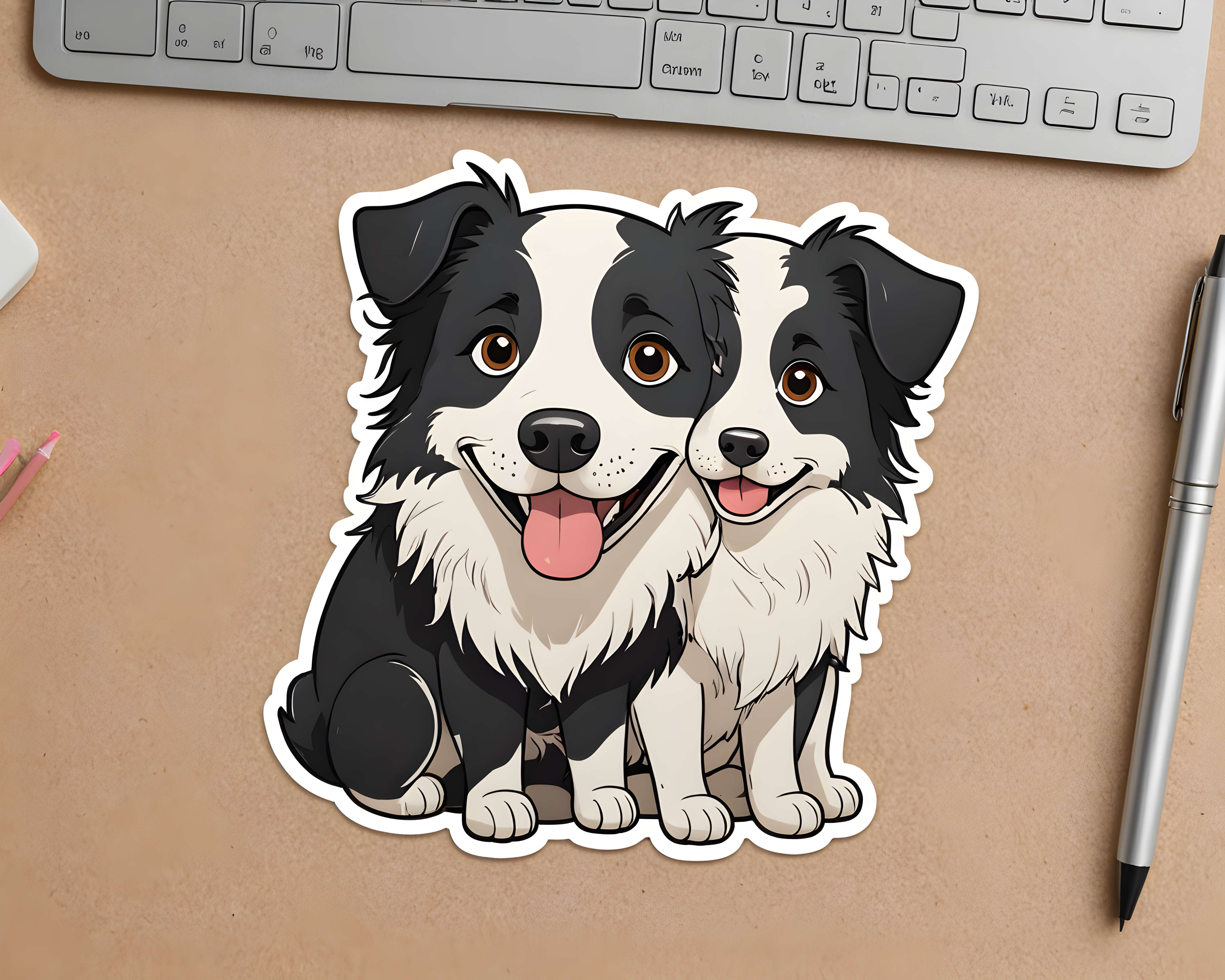Border Collie — Cartoon / Kawaii (Aesthetic)