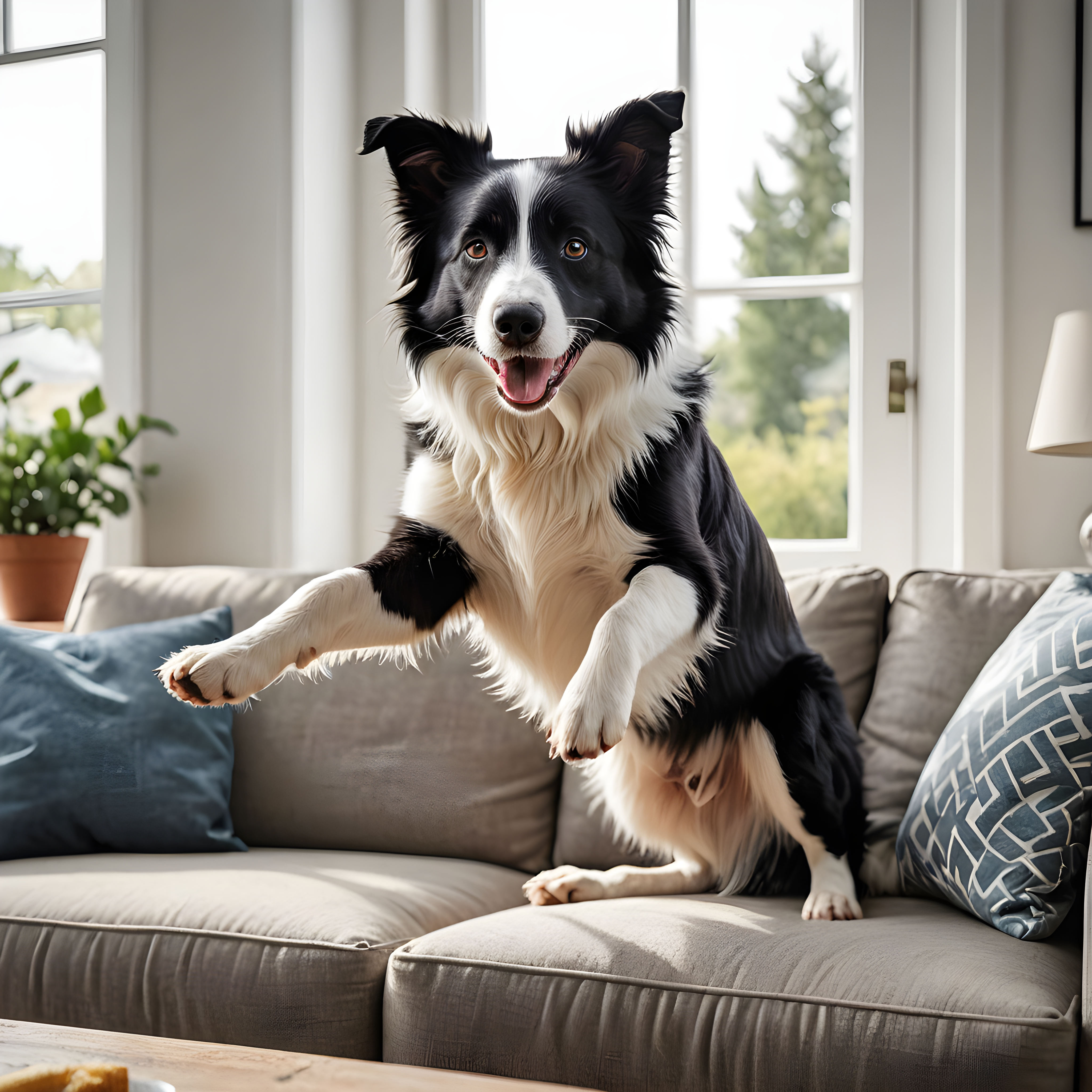 Border Collie — Line Art (Lifestyle)