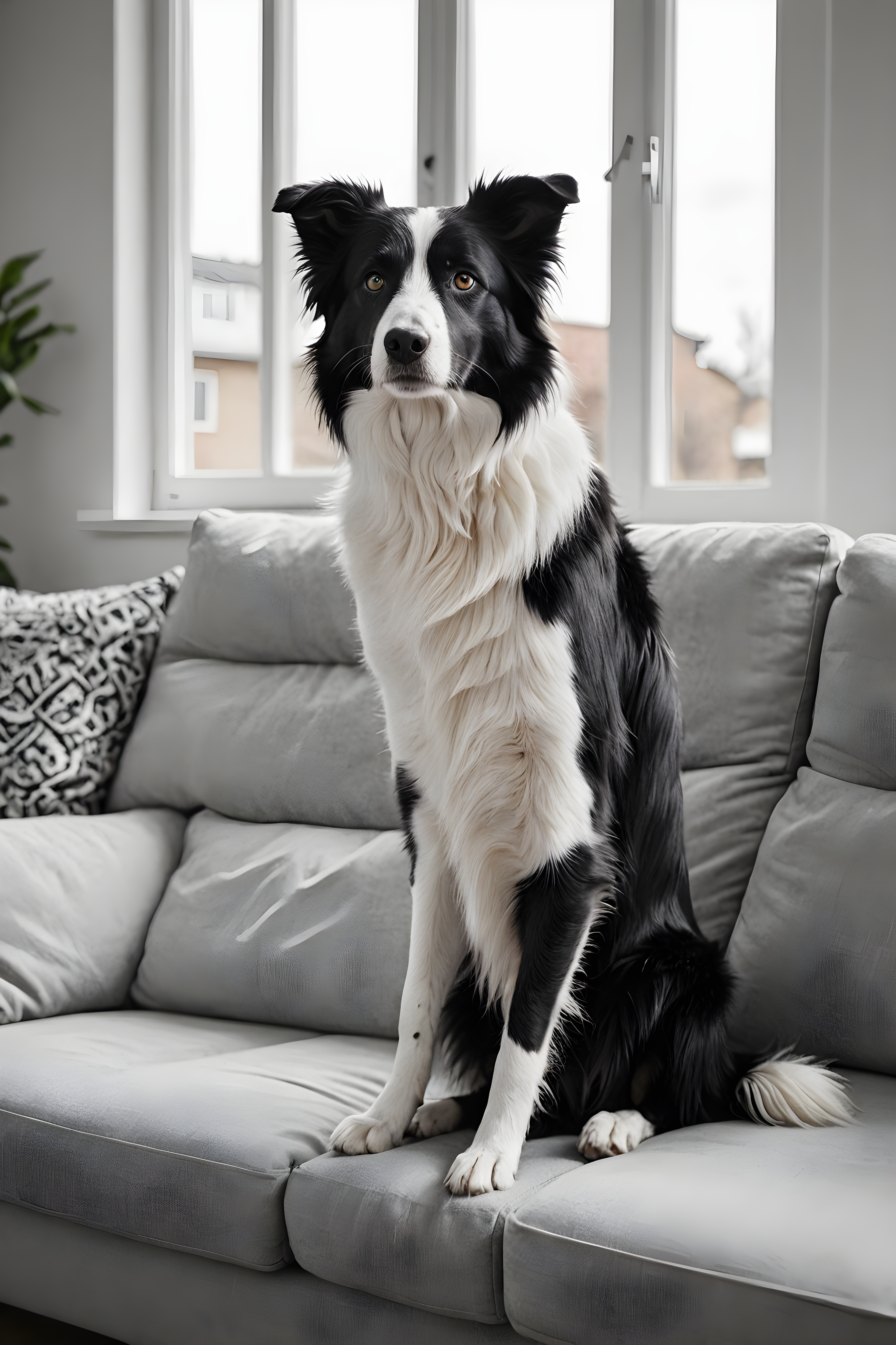 Border Collie — Minimalist Line Art (Lifestyle)