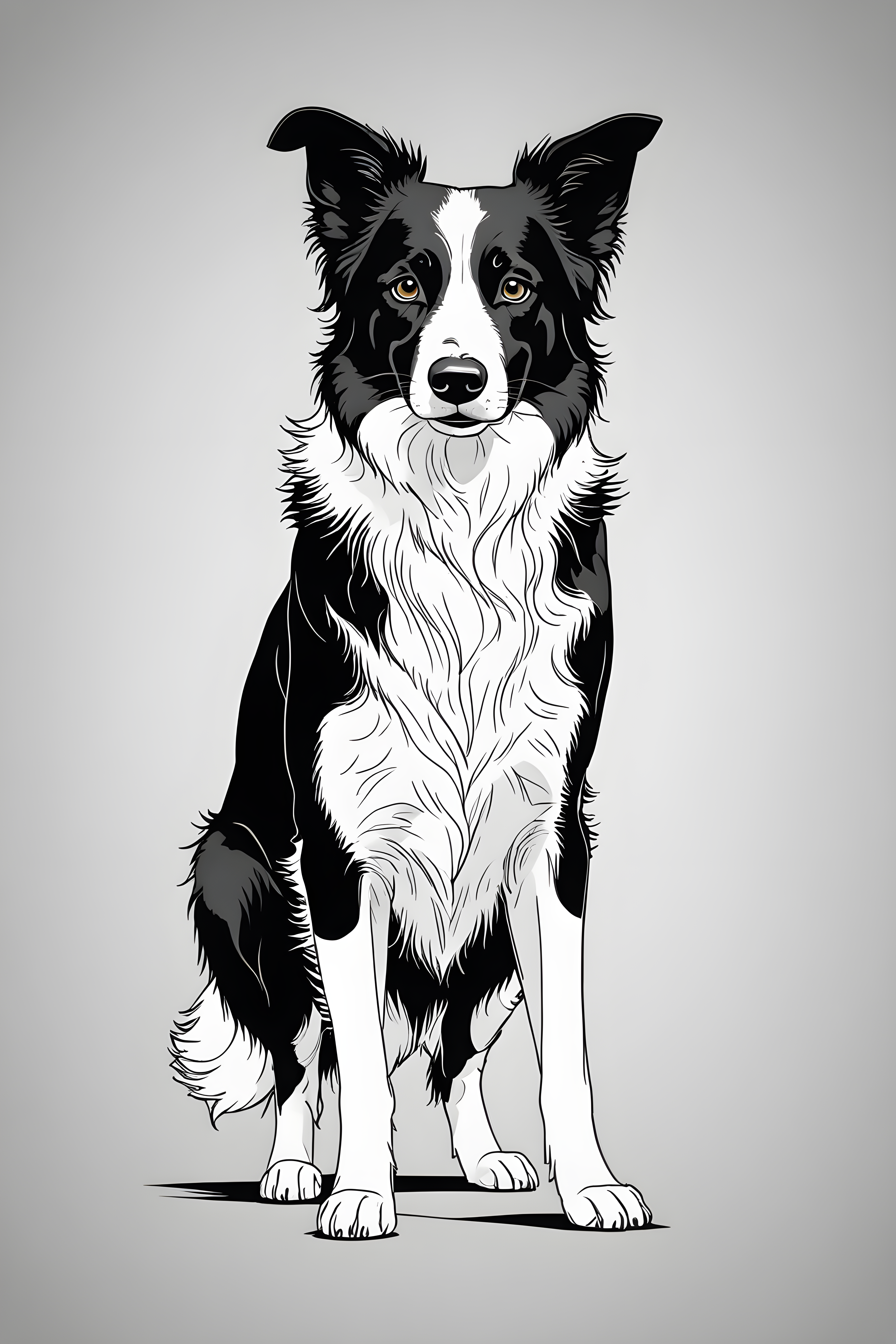 Border Collie — Minimalist Line Art (Savage)