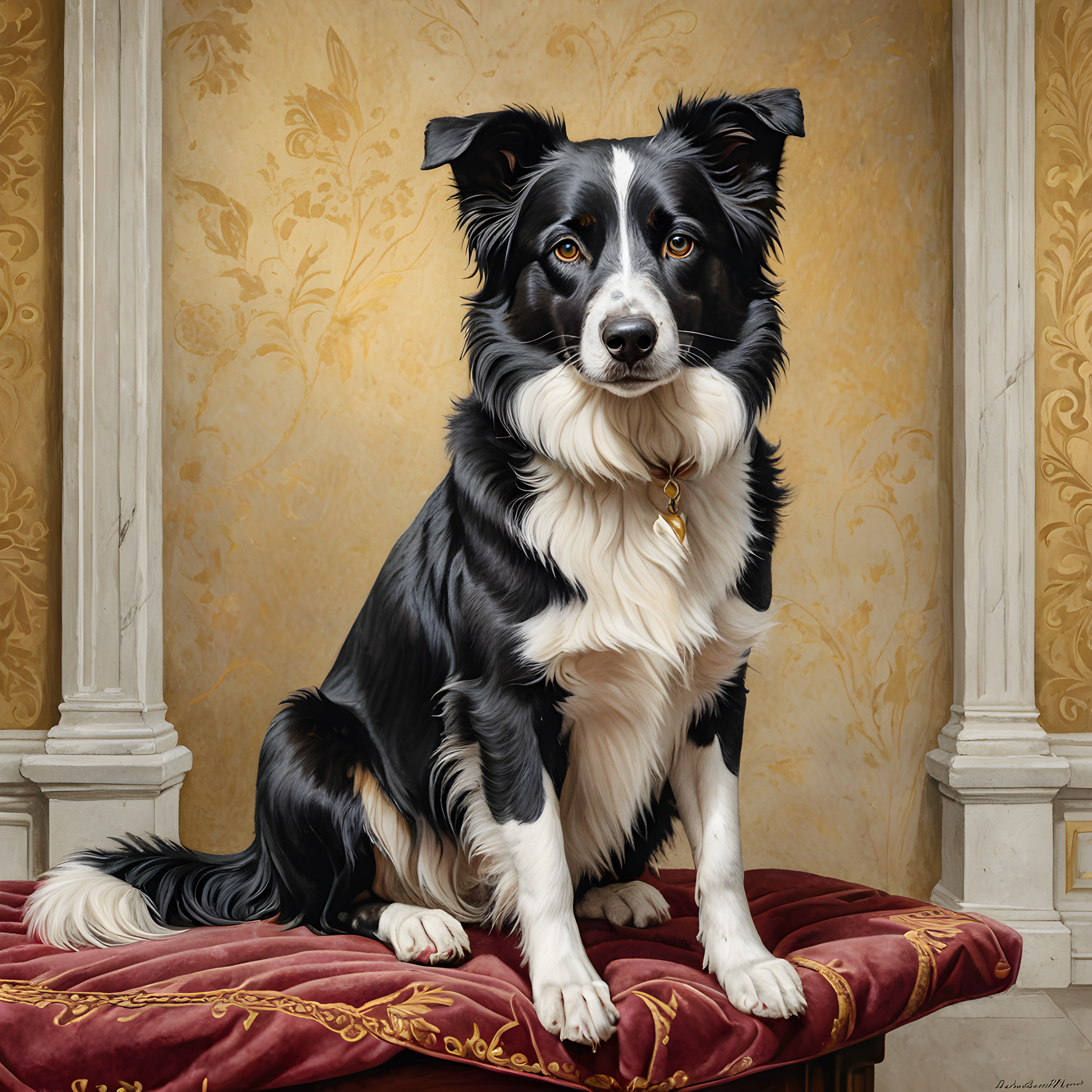 Border Collie — Pencil Sketch (Luxury)