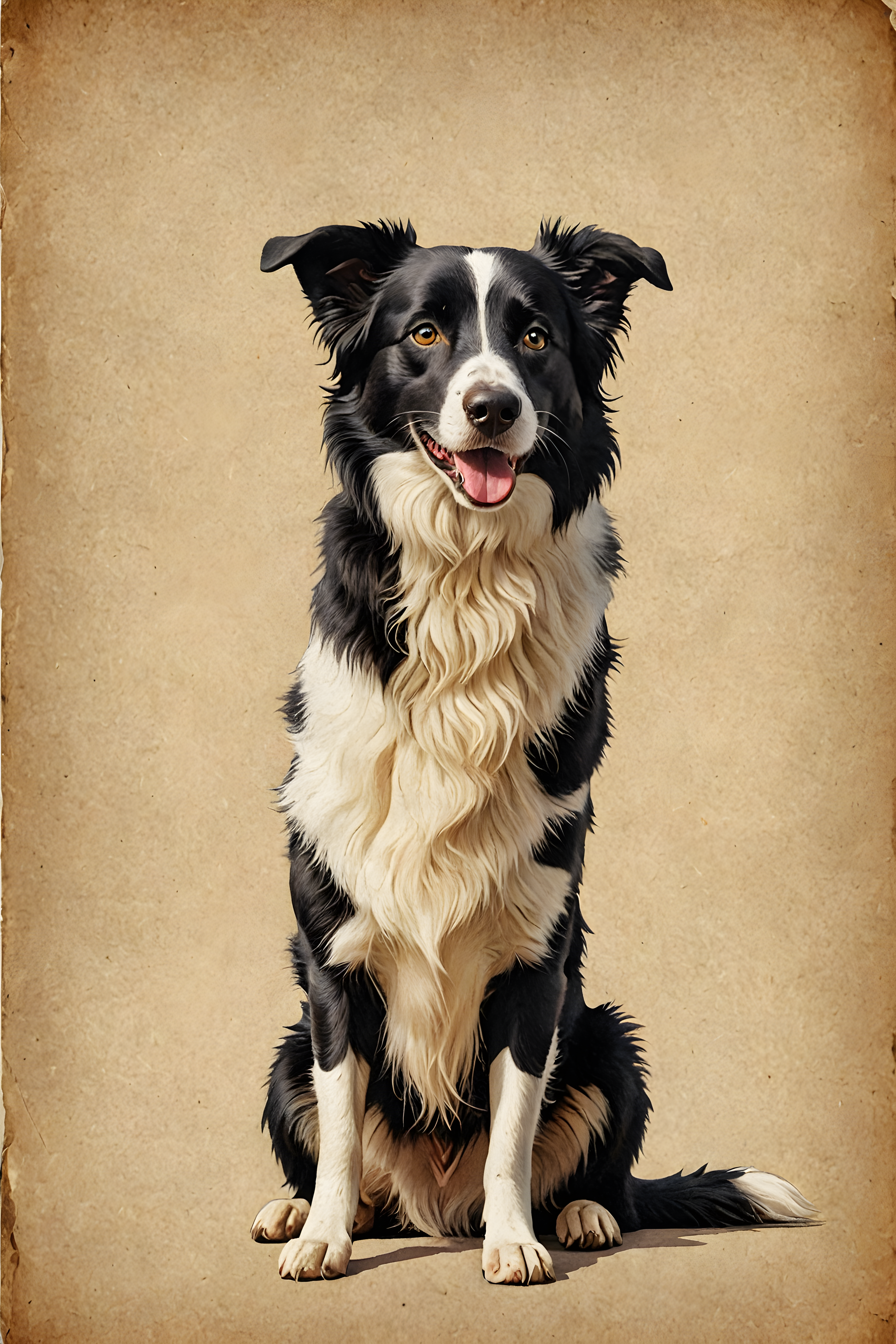Border Collie — Vintage Poster (Funny)