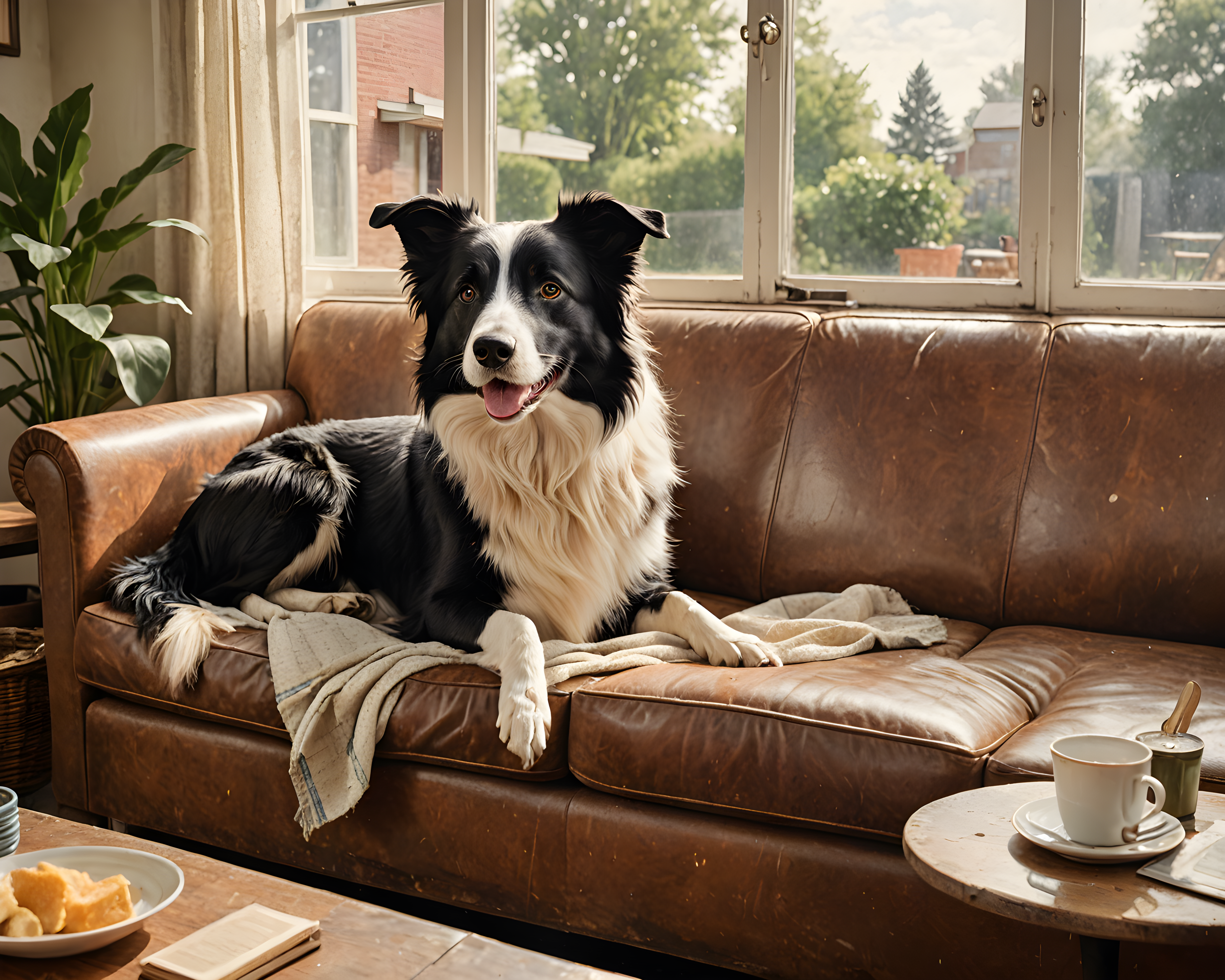 Border Collie — Vintage Poster (Lifestyle)