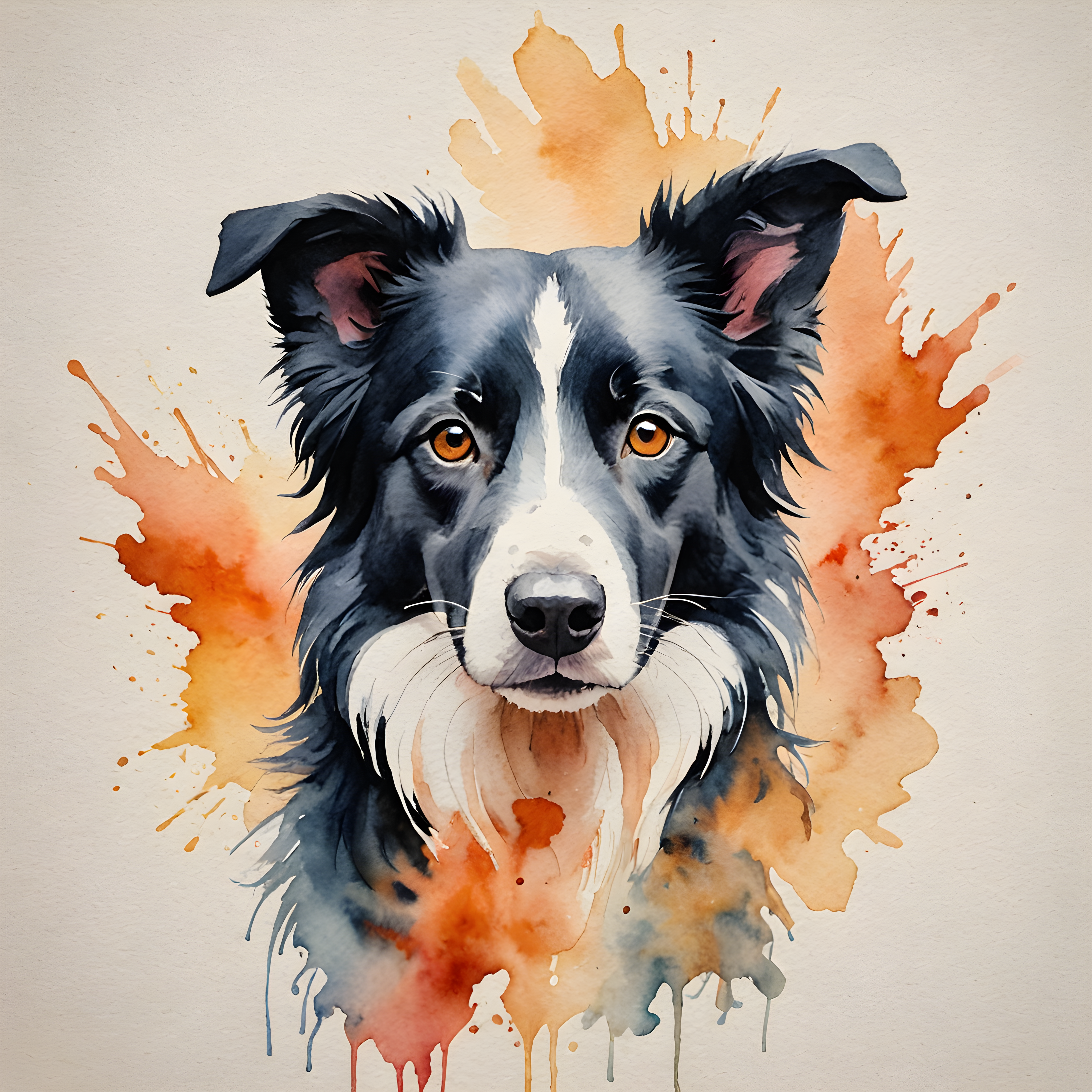 Border Collie — Watercolor (Aesthetic)