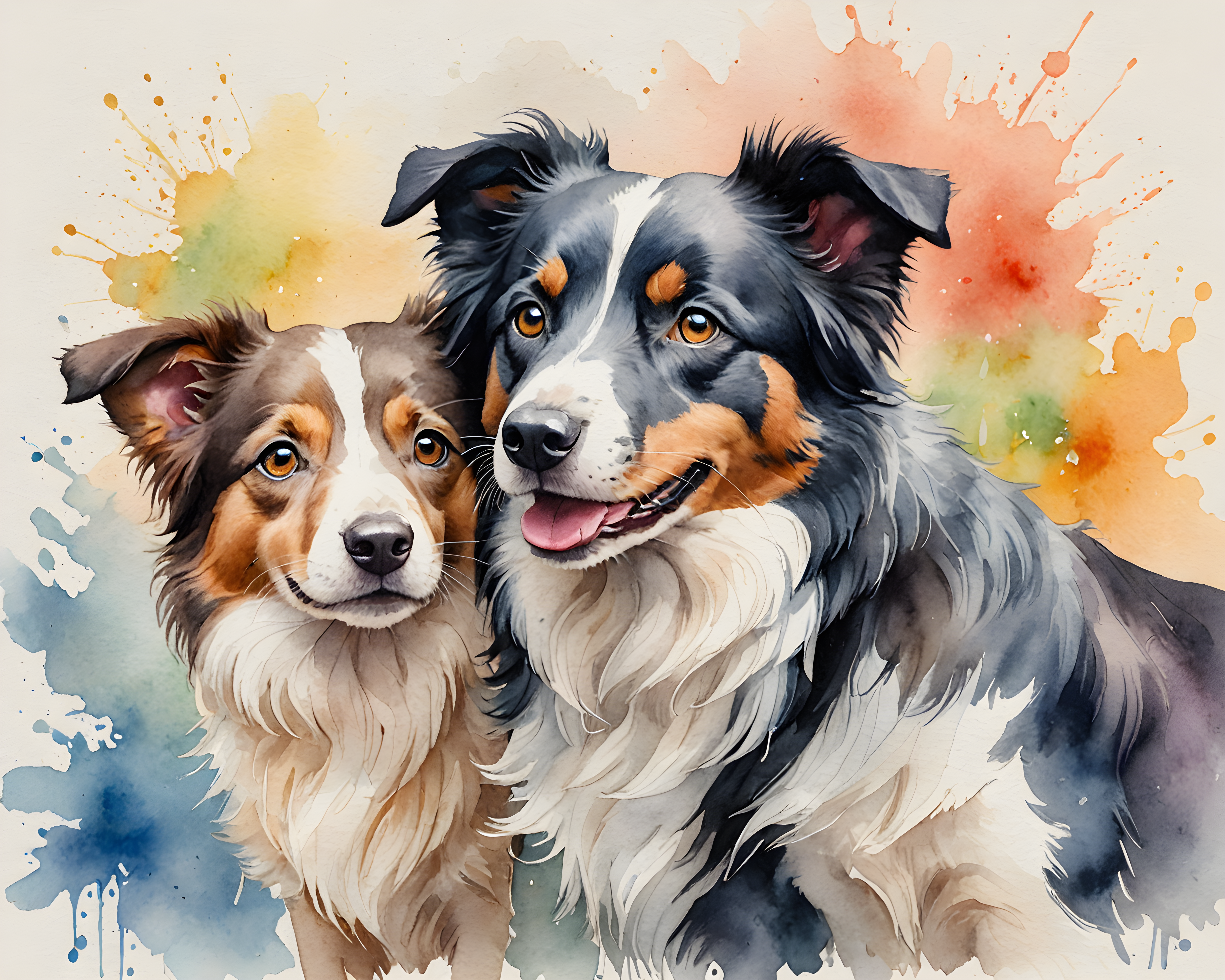 Border Collie — Watercolor (Cute)
