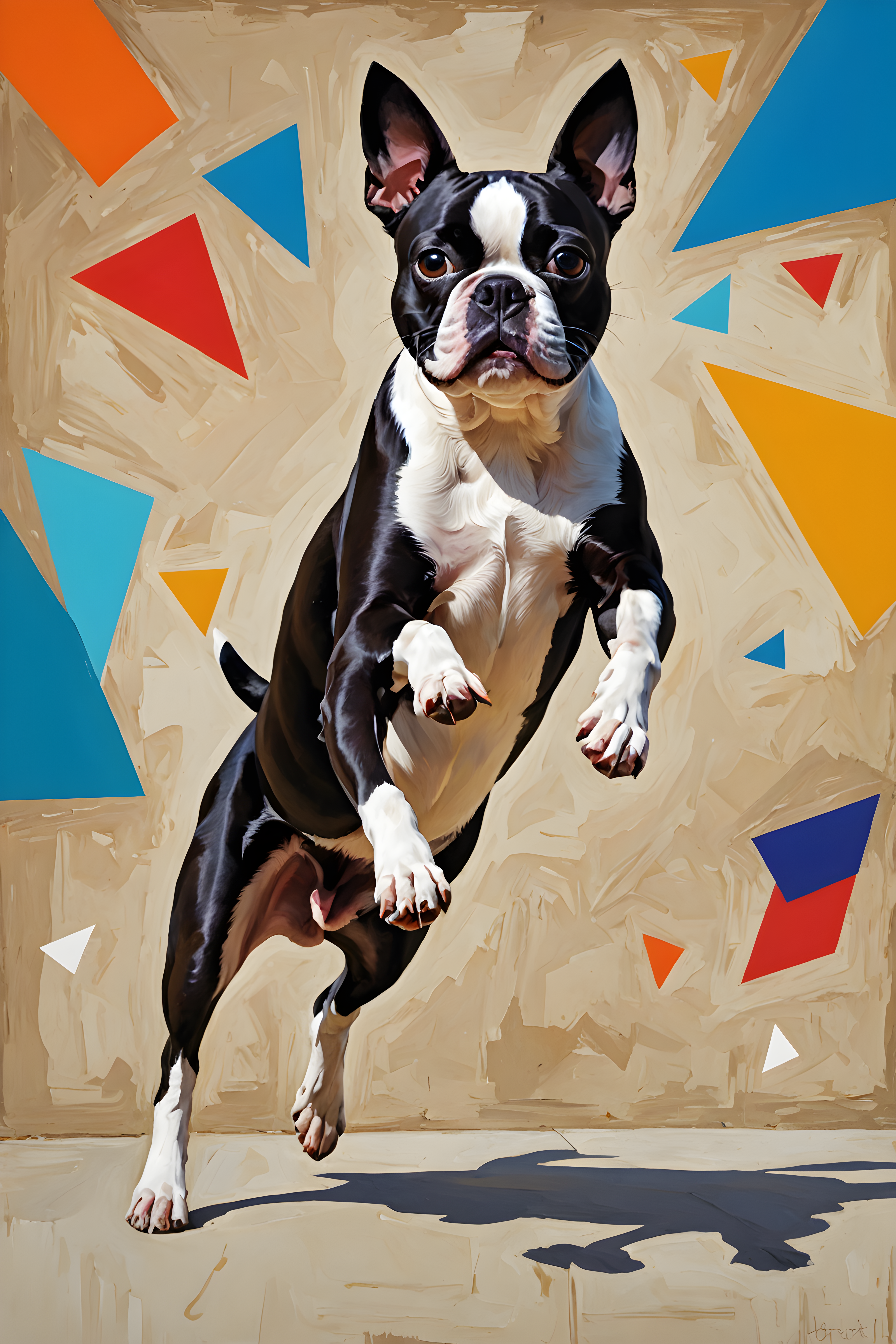 Boston Terrier — Abstract (Motivational)