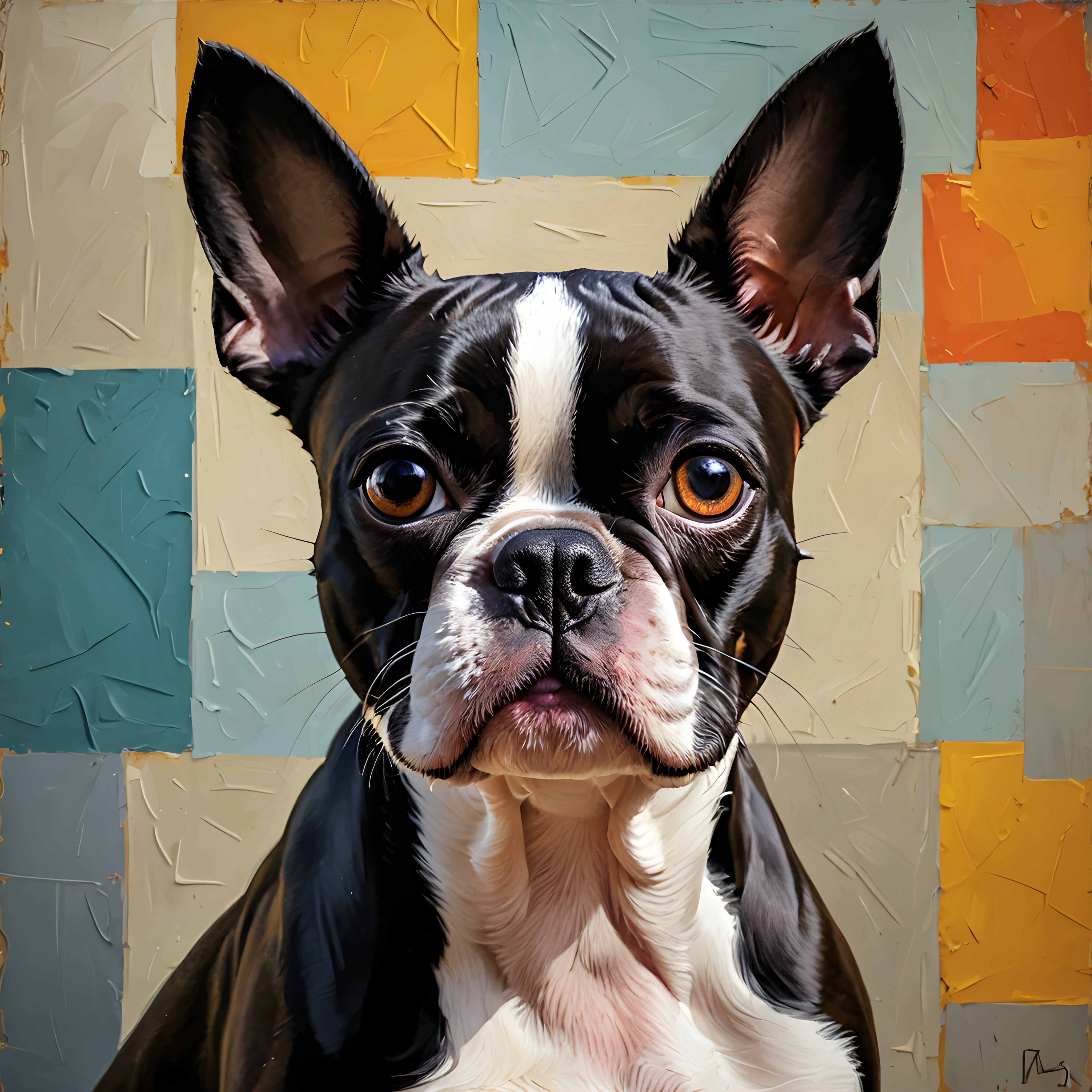 Boston Terrier — Abstract (Motivational)