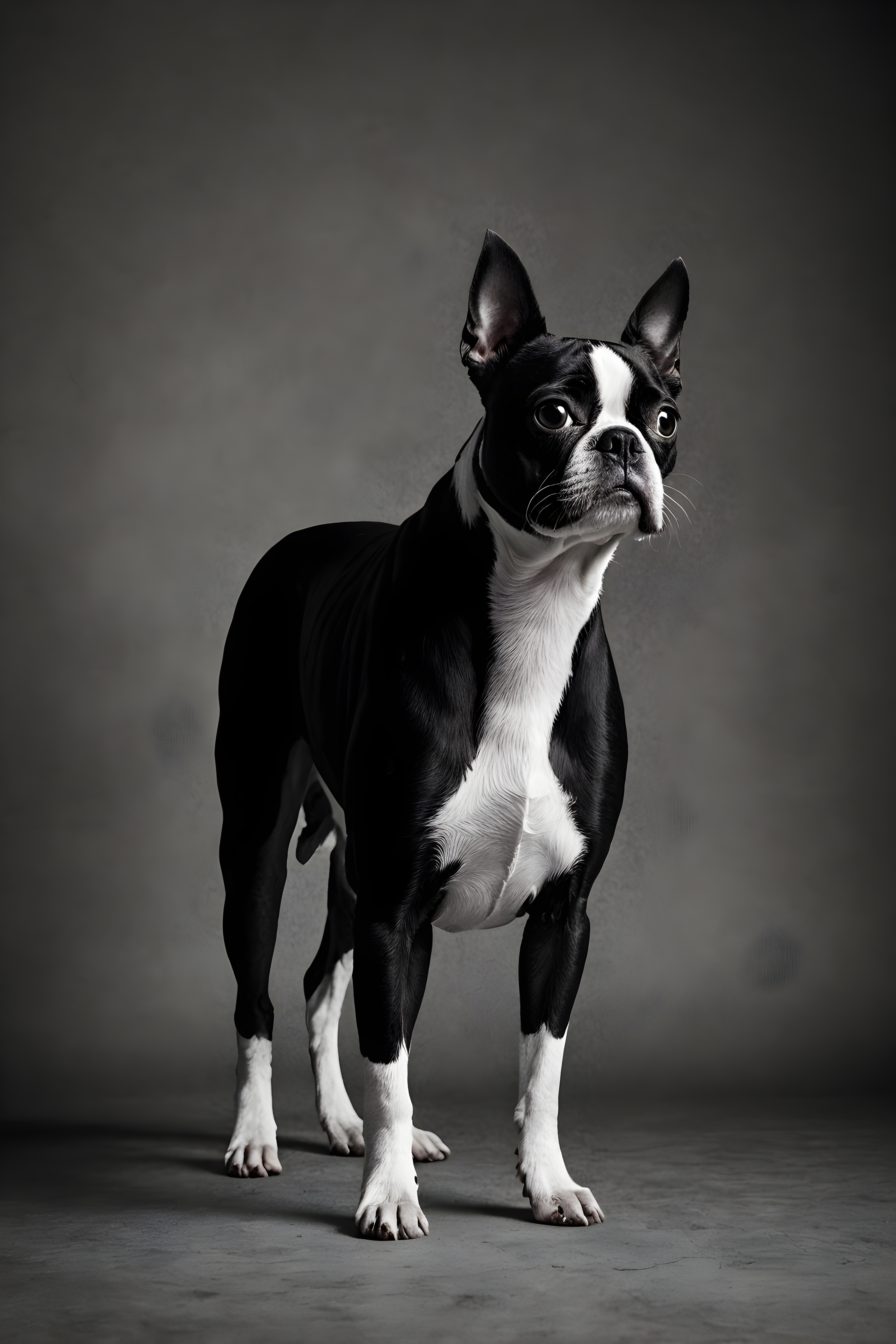 Boston Terrier — Black & White (Aesthetic)