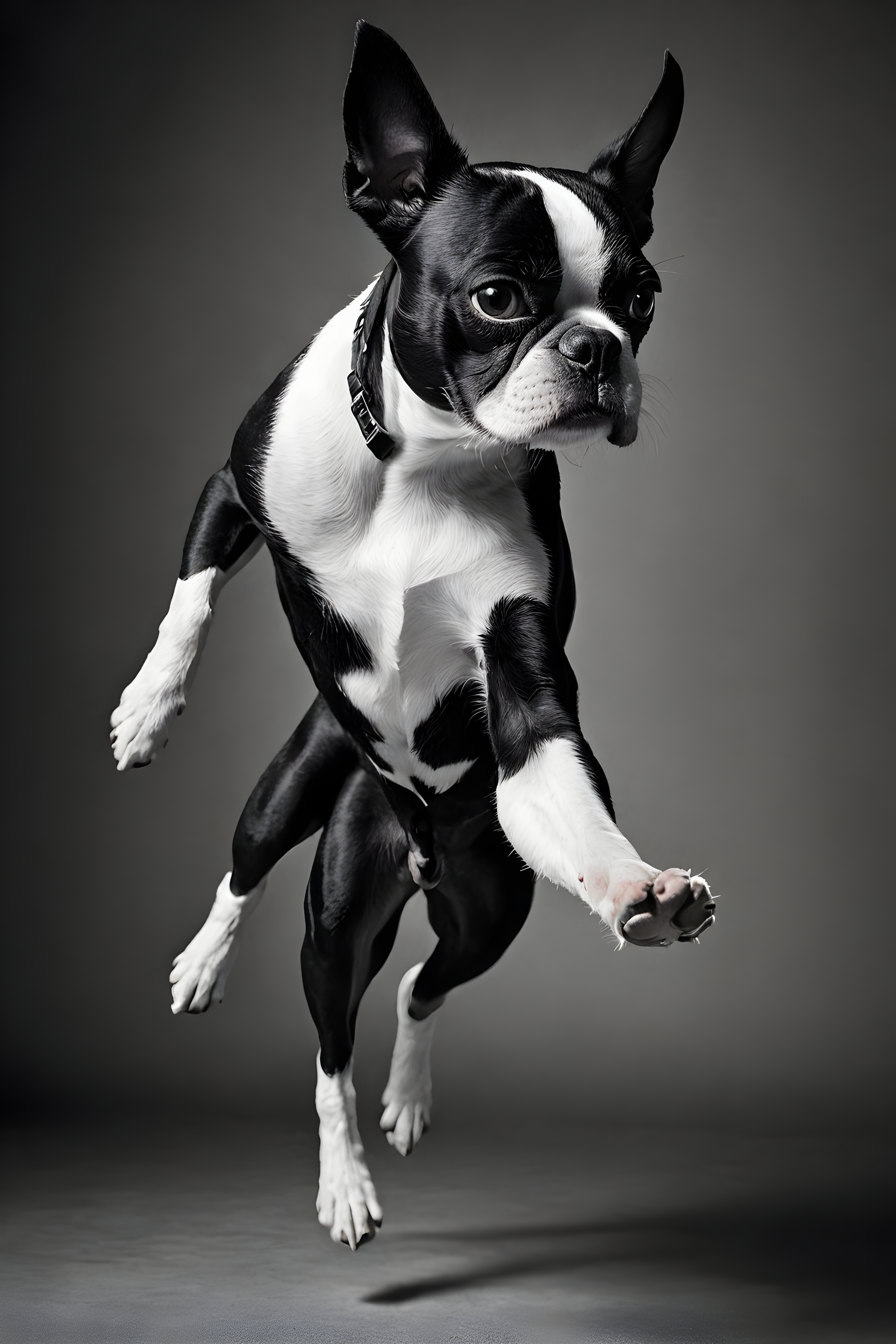 Boston Terrier — Black & White (Emotional)