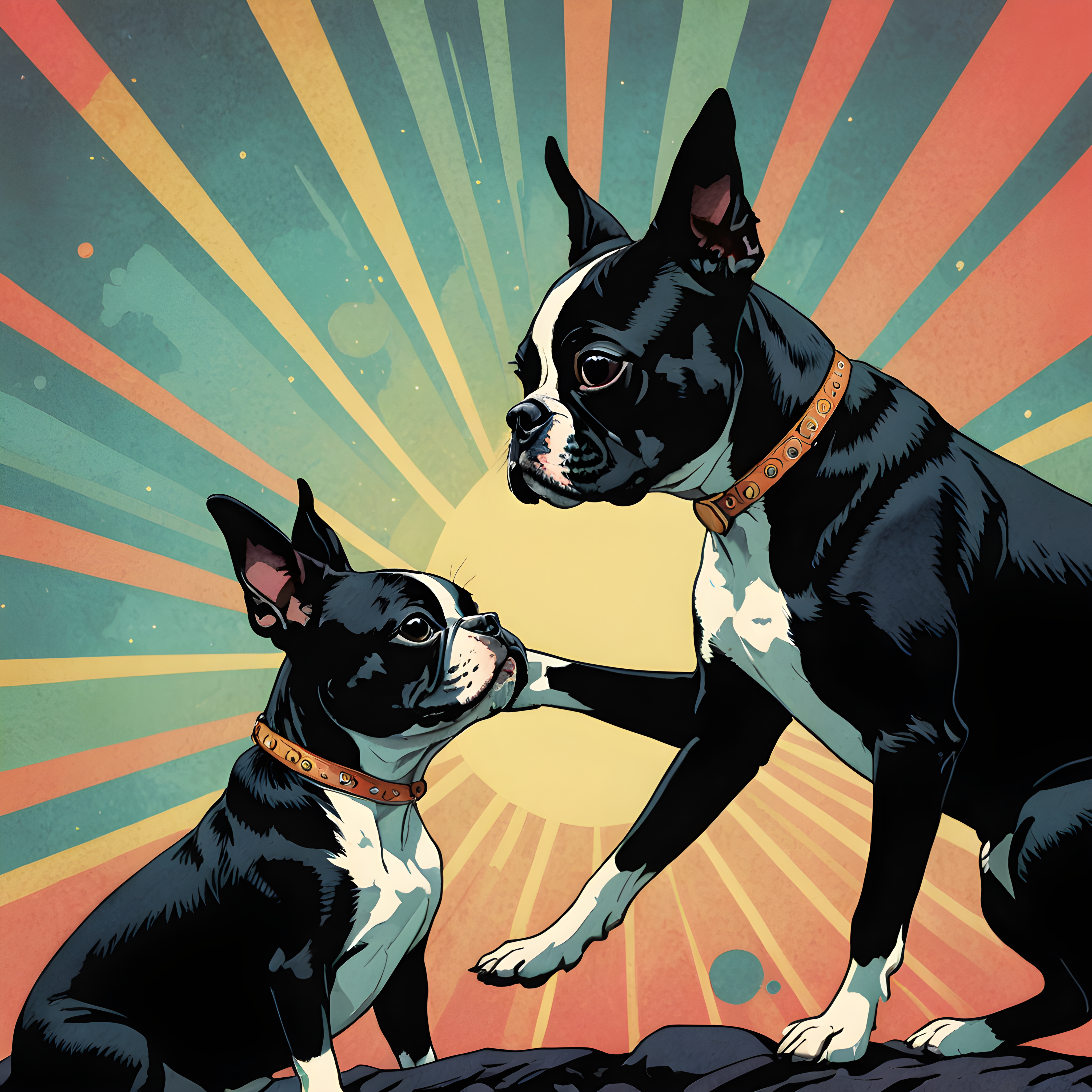 Boston Terrier — Retro (Fantasy)