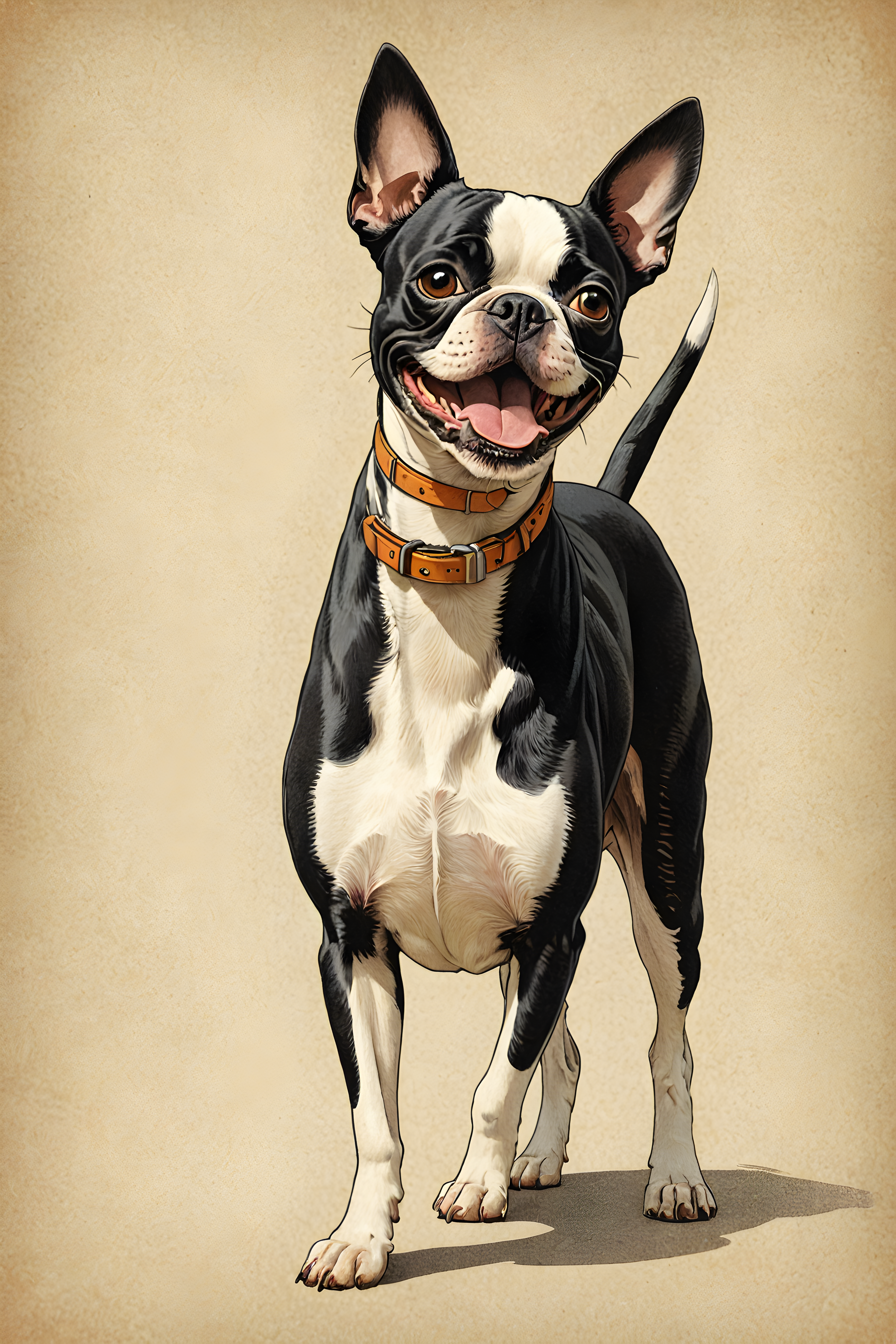 Boston Terrier — Retro (Happy)