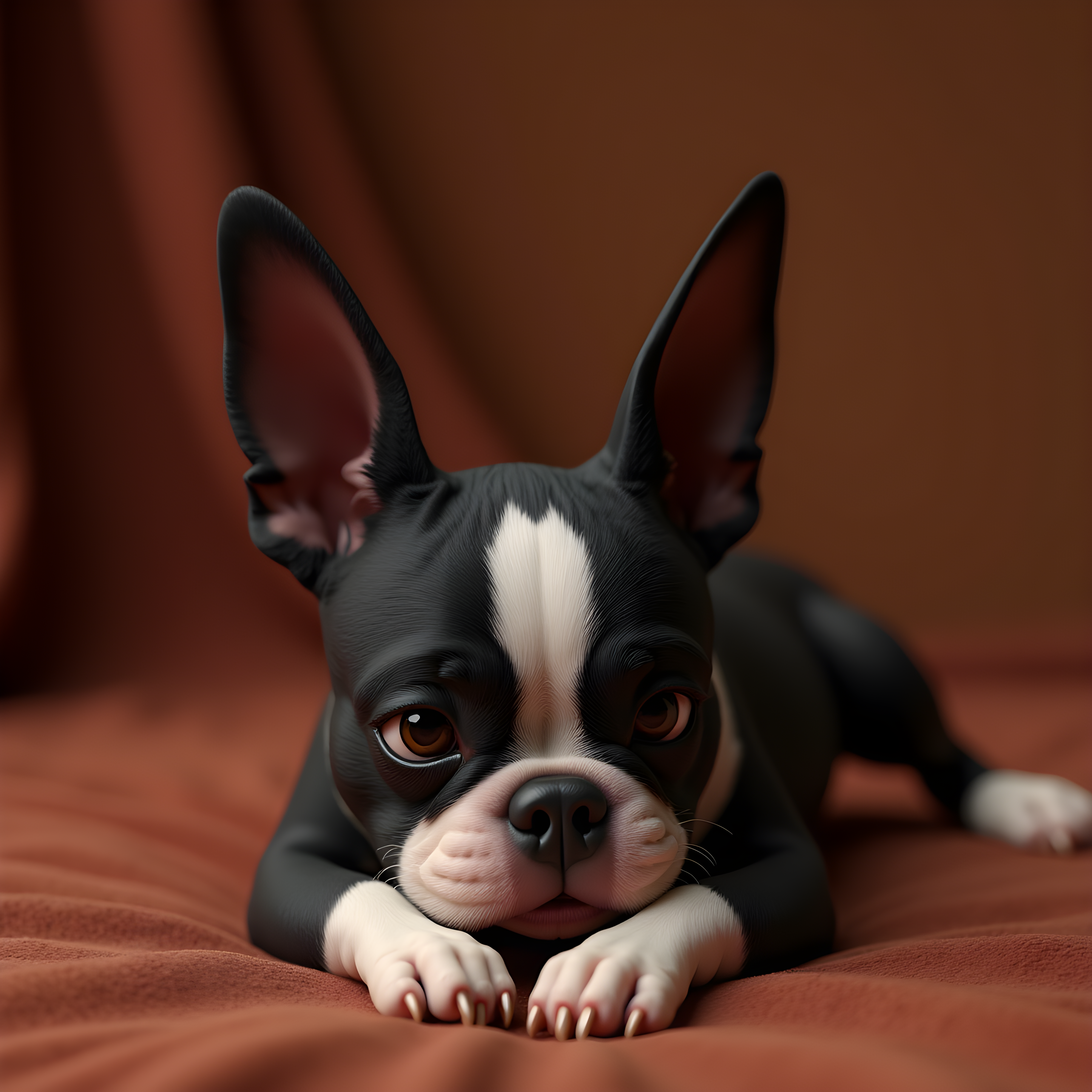 Boston Terrier — 3D Render (Luxury)