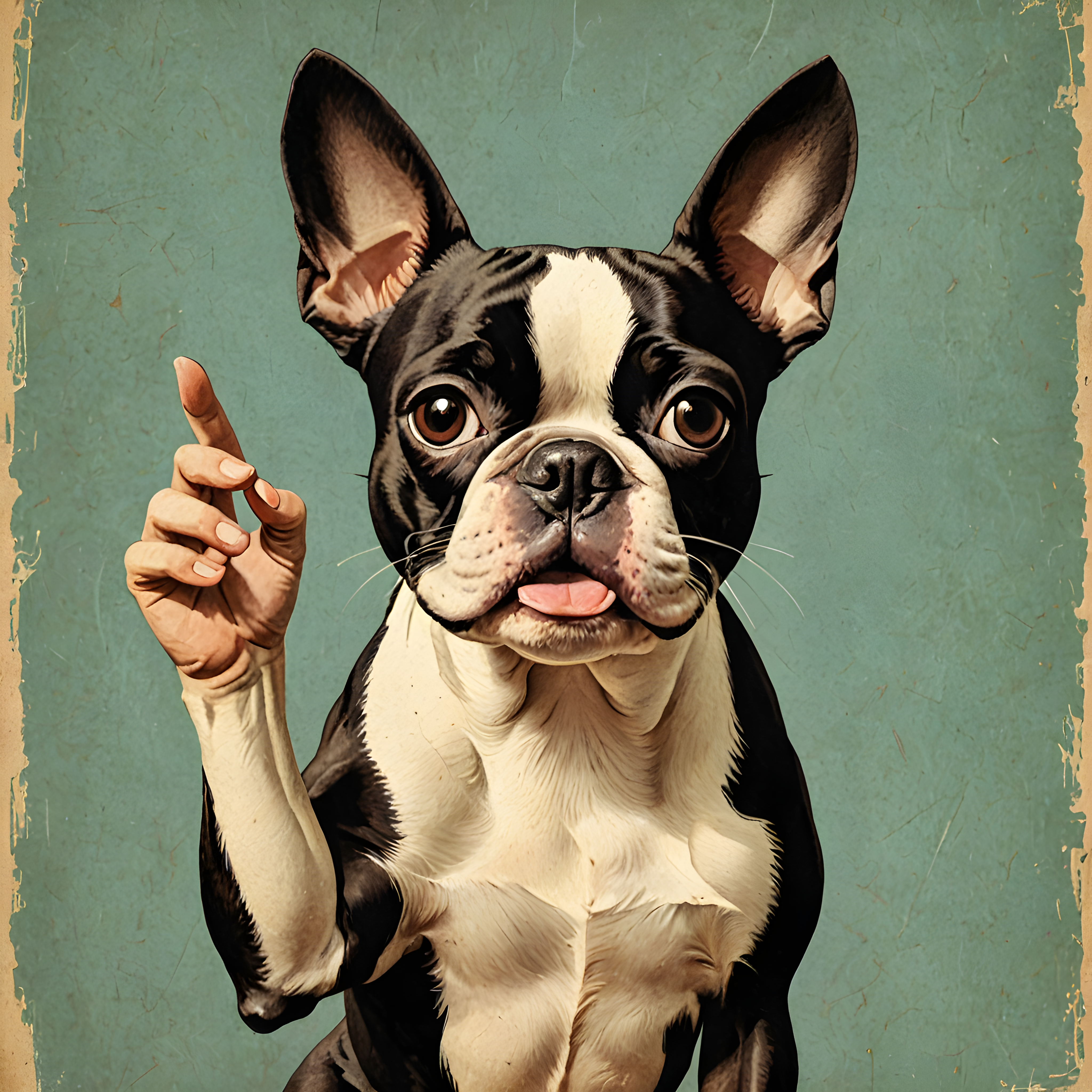 Boston Terrier — Vintage Poster (Funny)