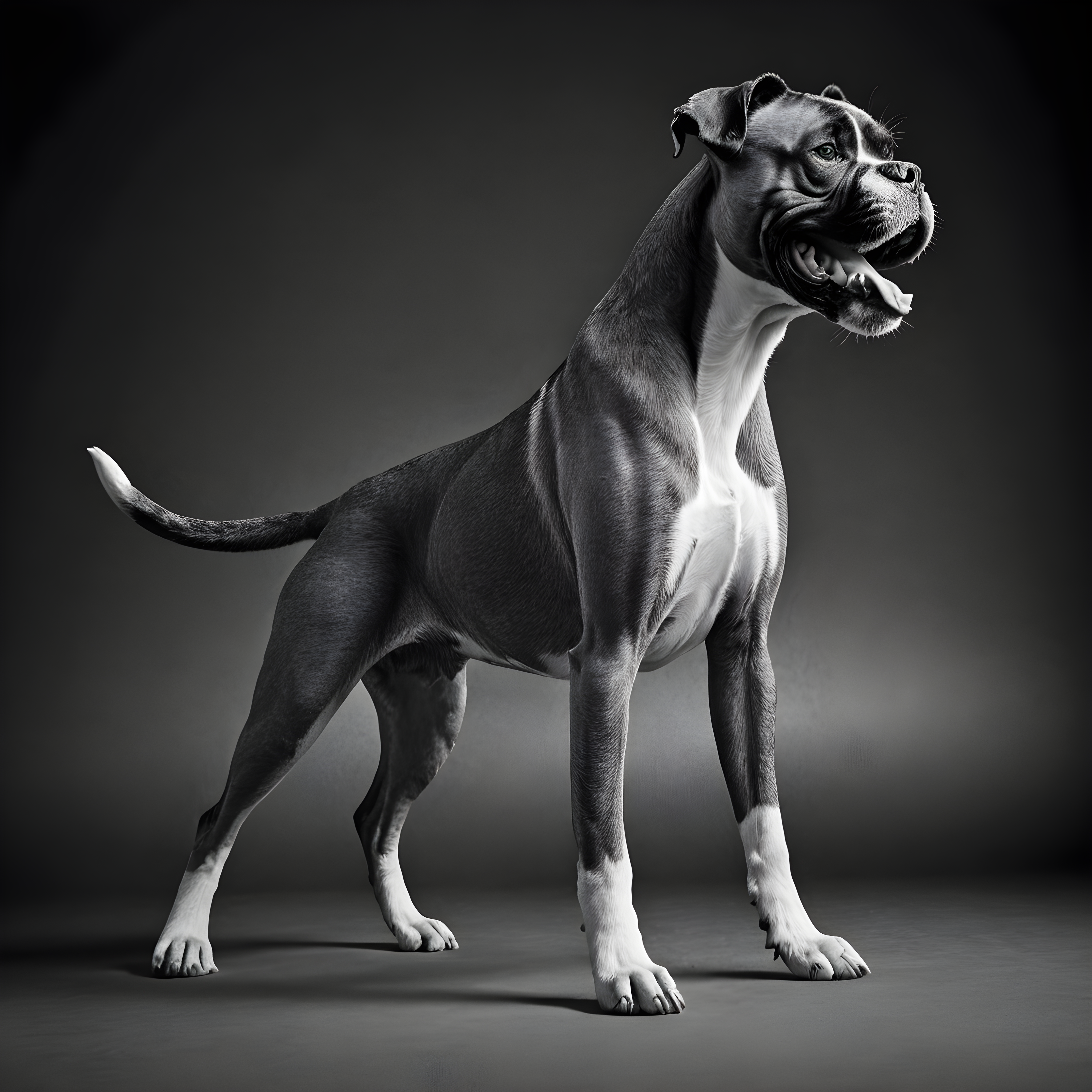 Boxer — Black & White (Happy)