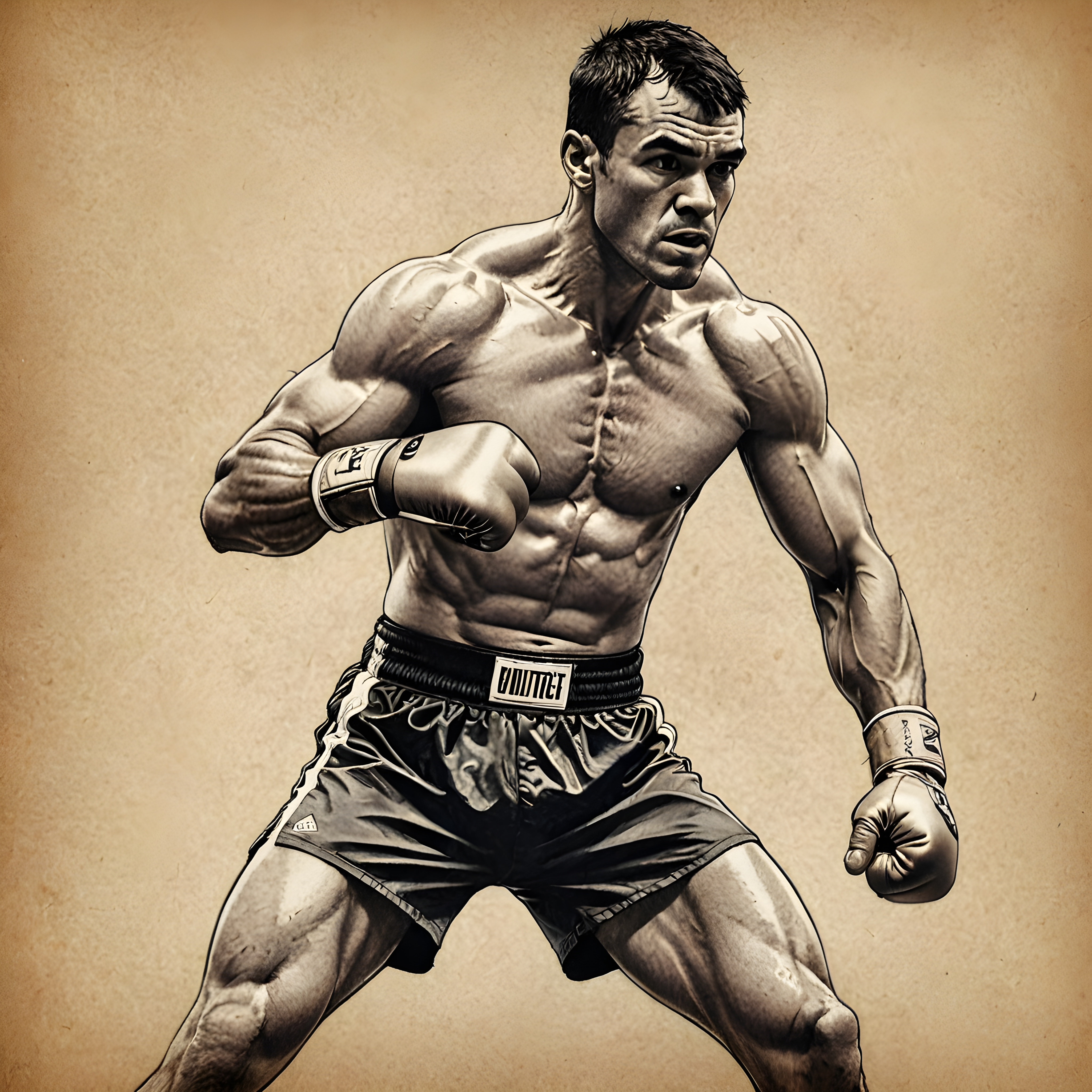 Boxer — Pencil Sketch (Energetic)