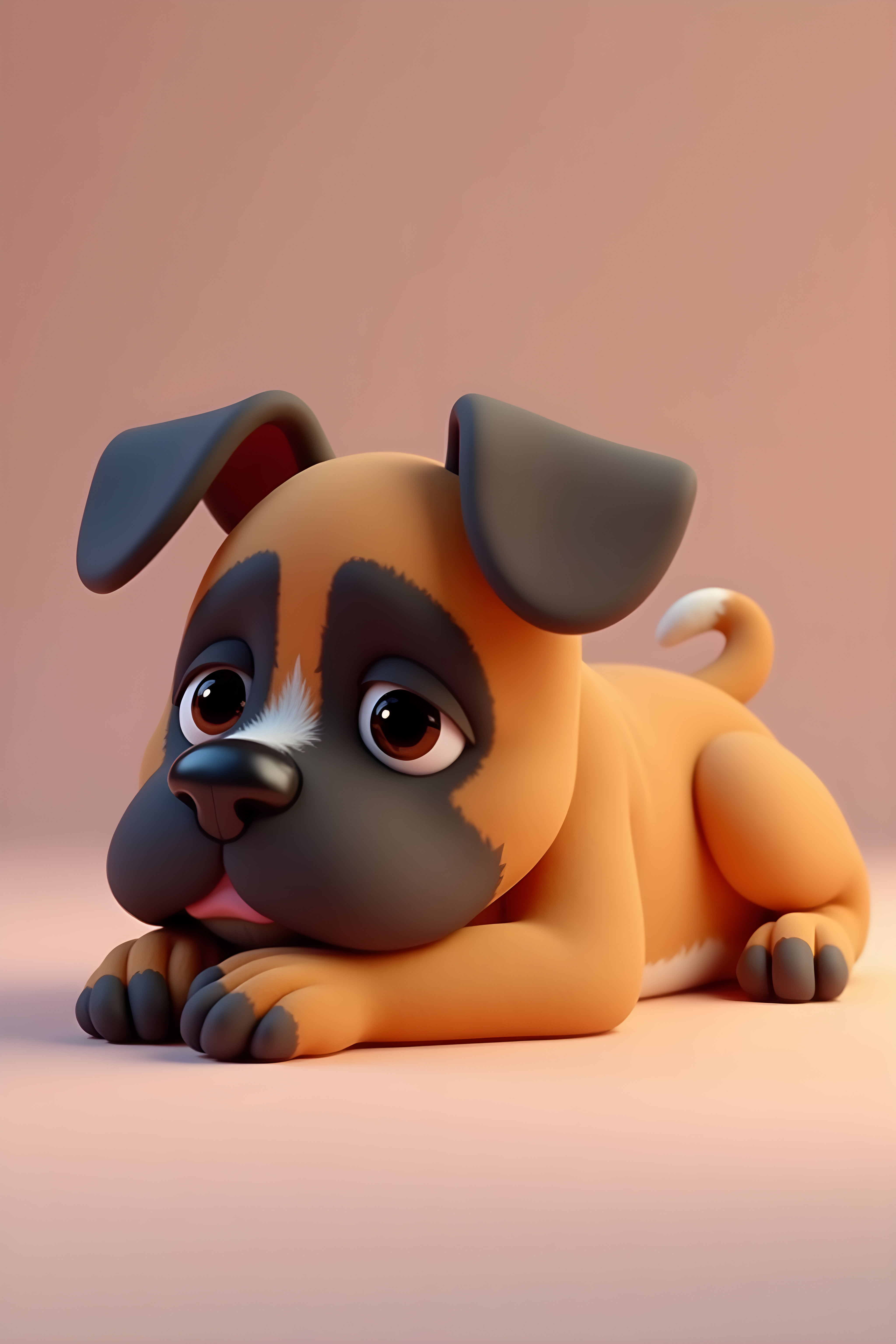 Boxer — 3D Render (Cute)