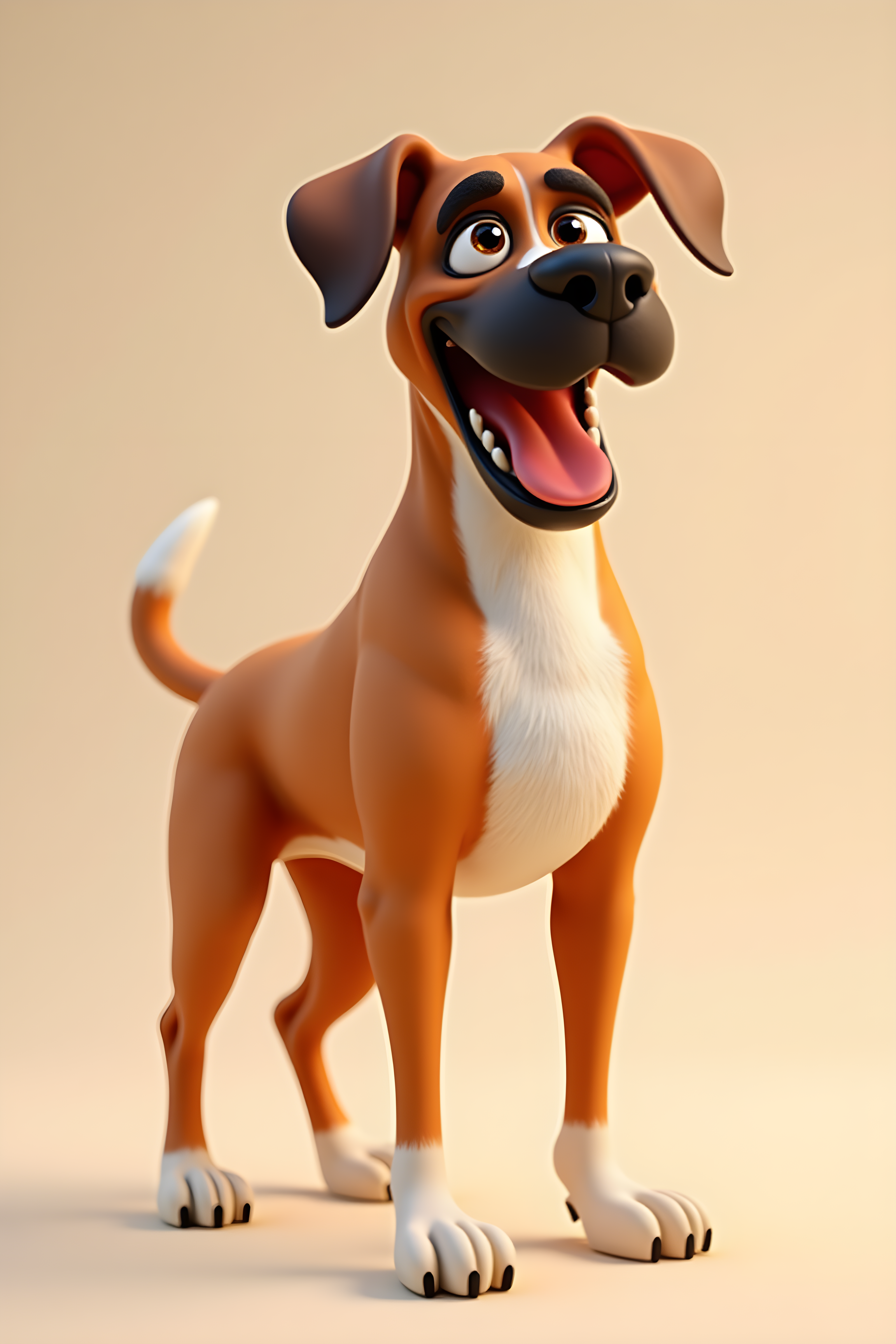 Boxer — 3D Render (Happy)