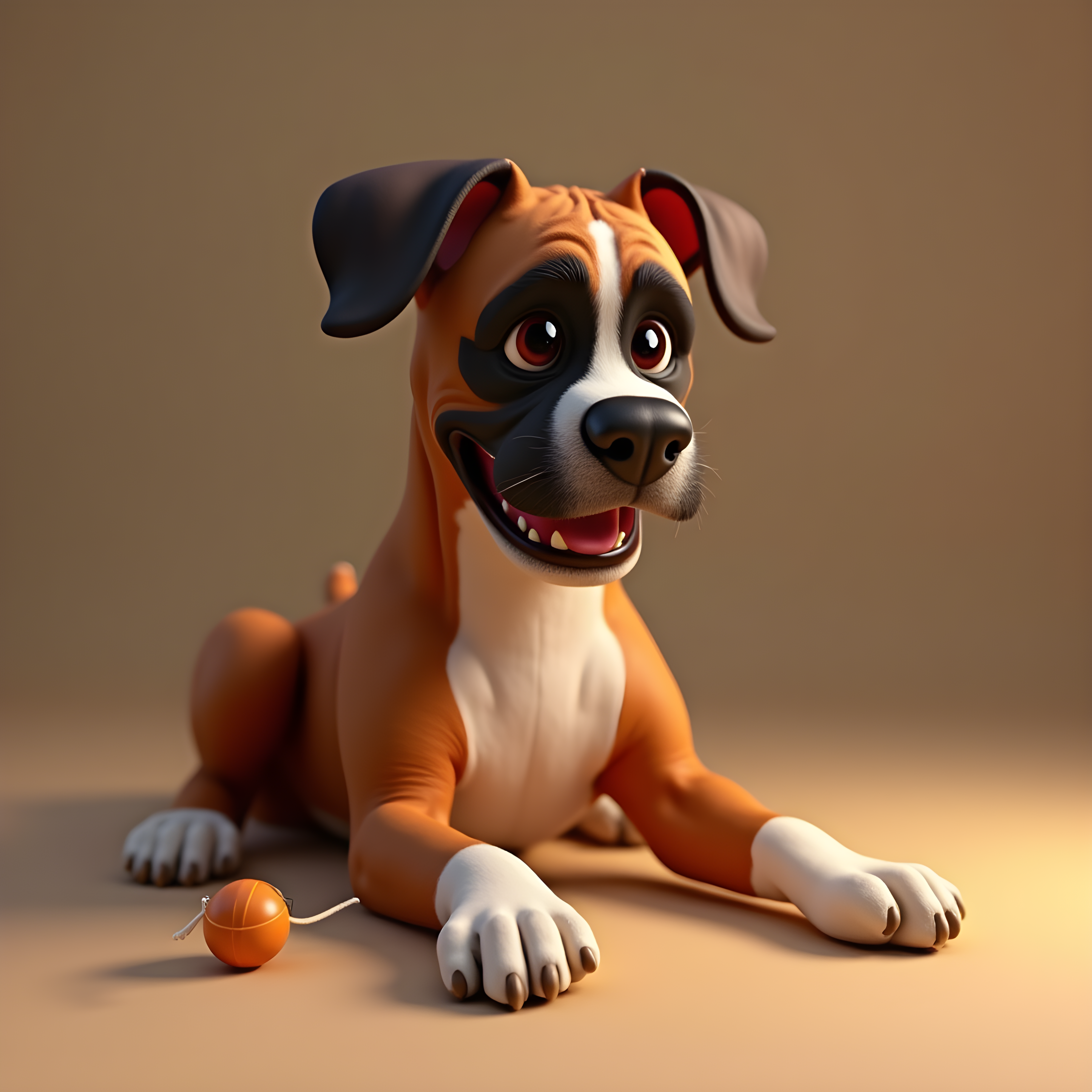 Boxer — 3D Render (Playful)