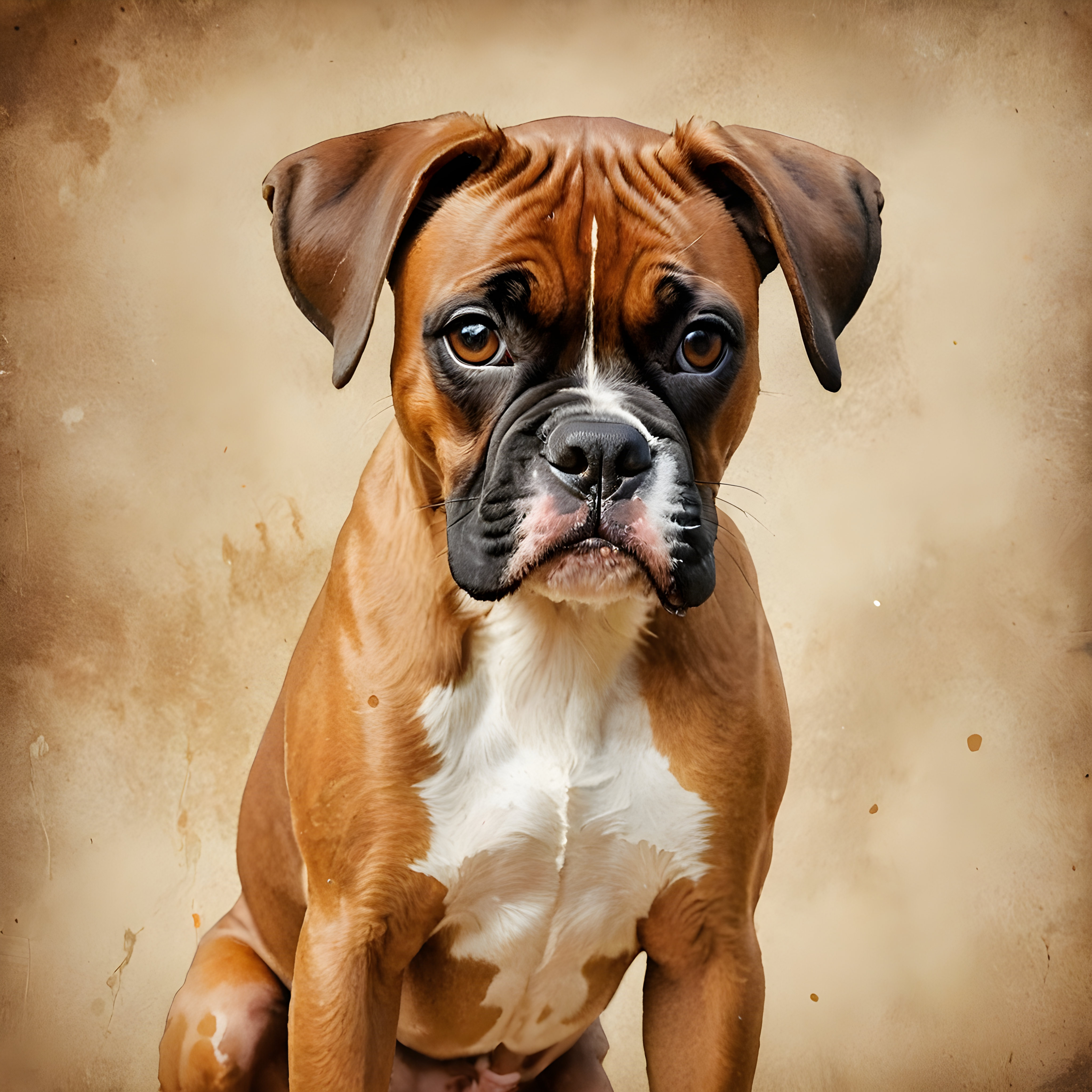 Boxer — Watercolor (Playful)