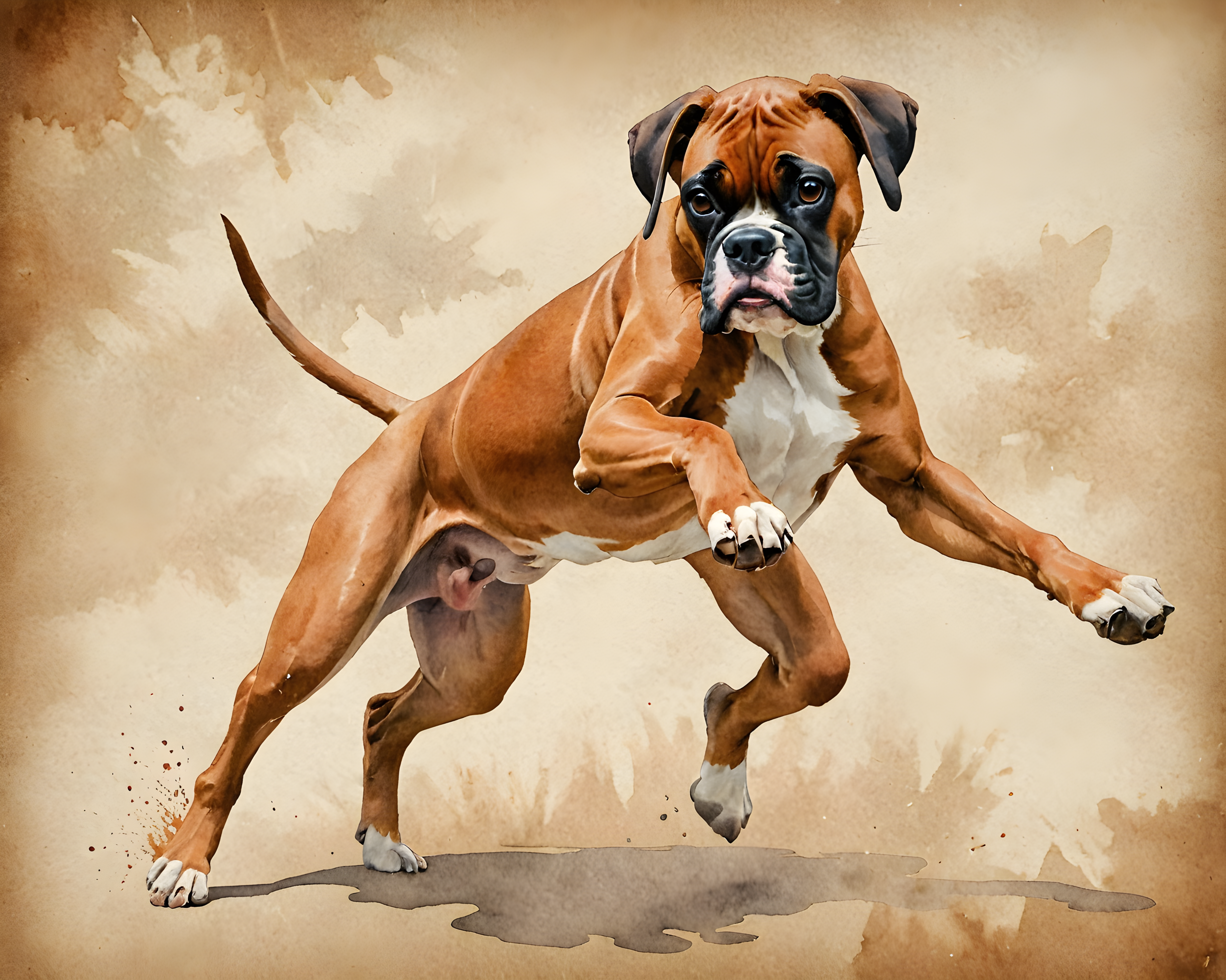 Boxer — Watercolor (Savage)
