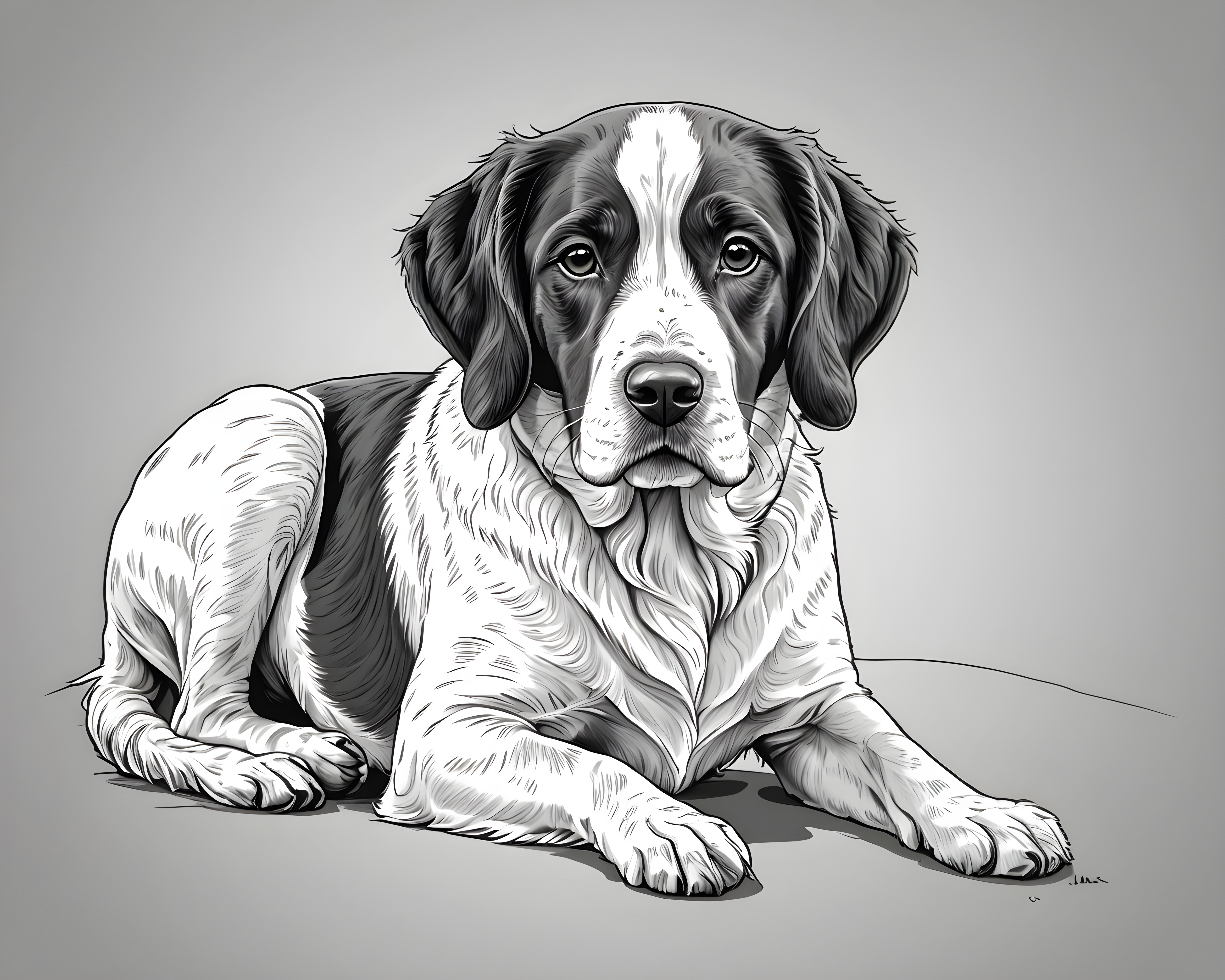 Brittany — Line Art (Sleepy)