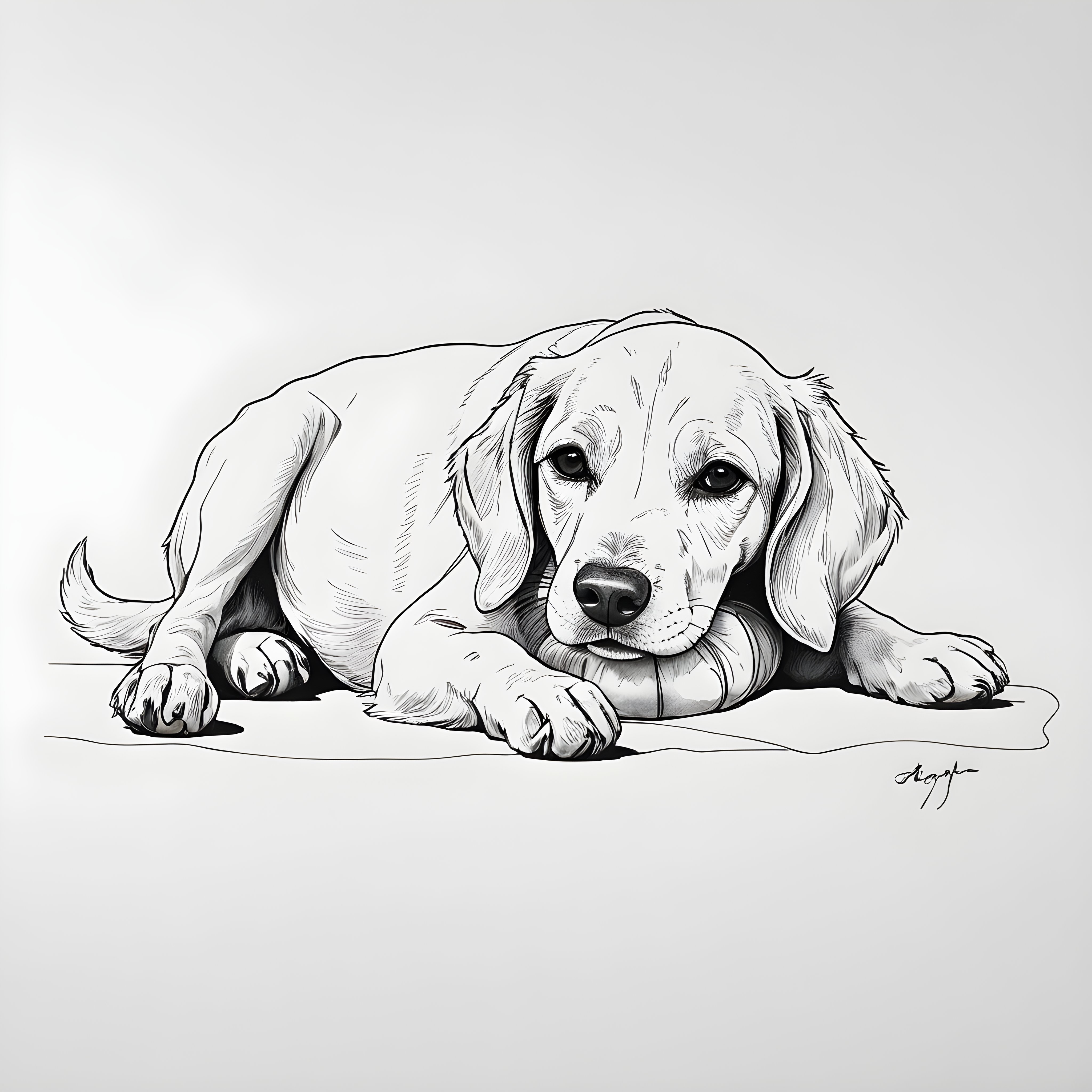 Brittany — Minimalist Line Art (Playful)