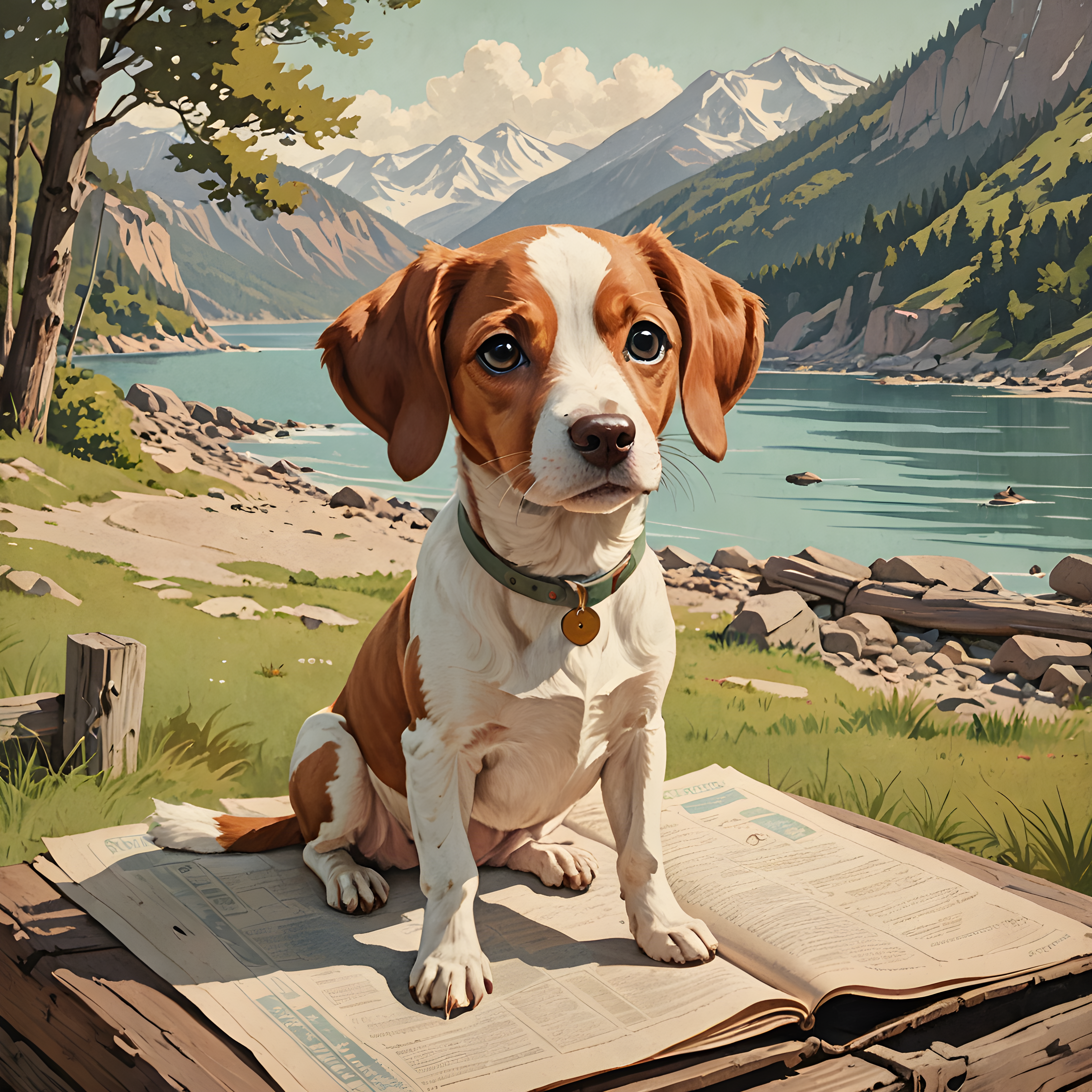 Brittany — Vintage Poster (Cute)