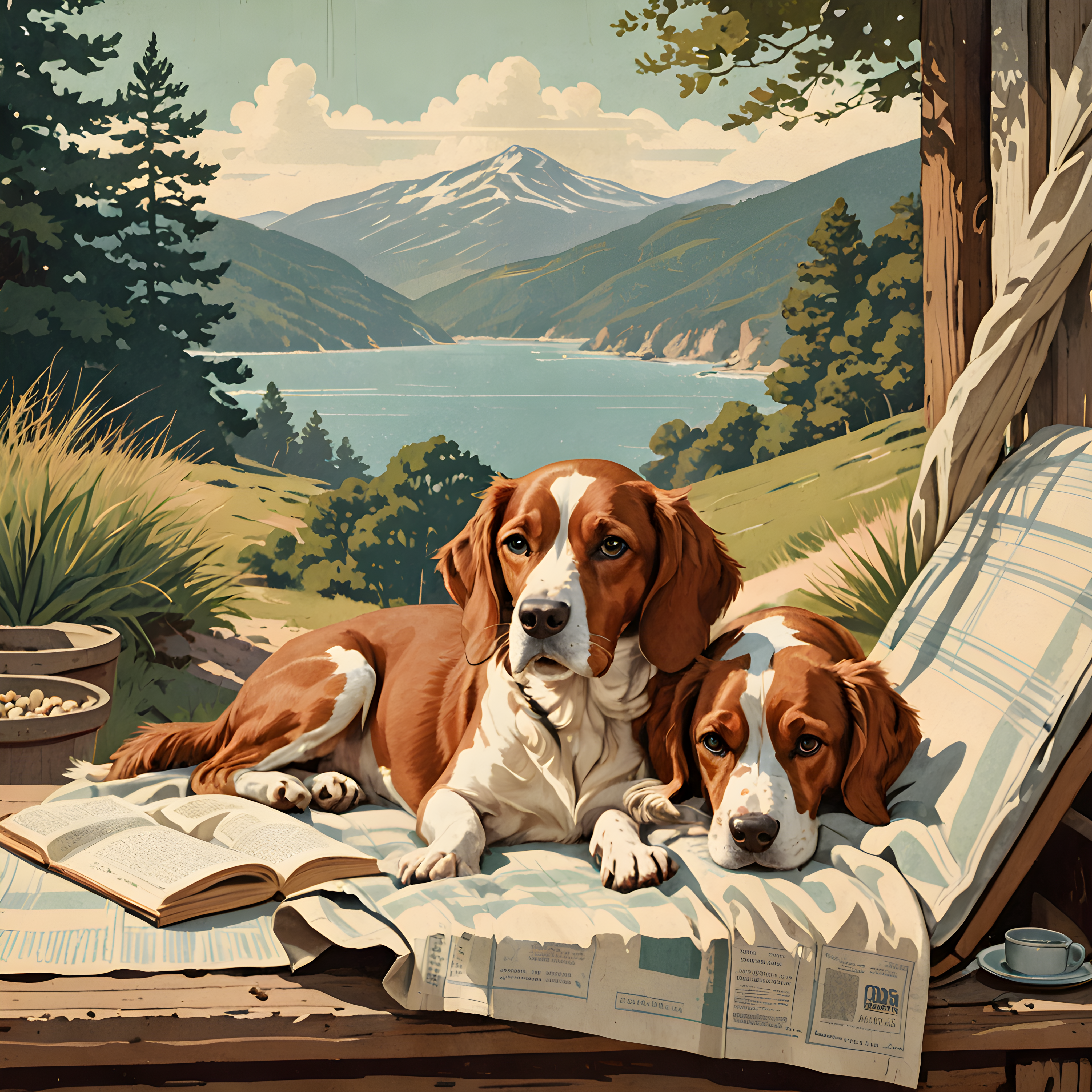 Brittany — Vintage Poster (Sleepy)