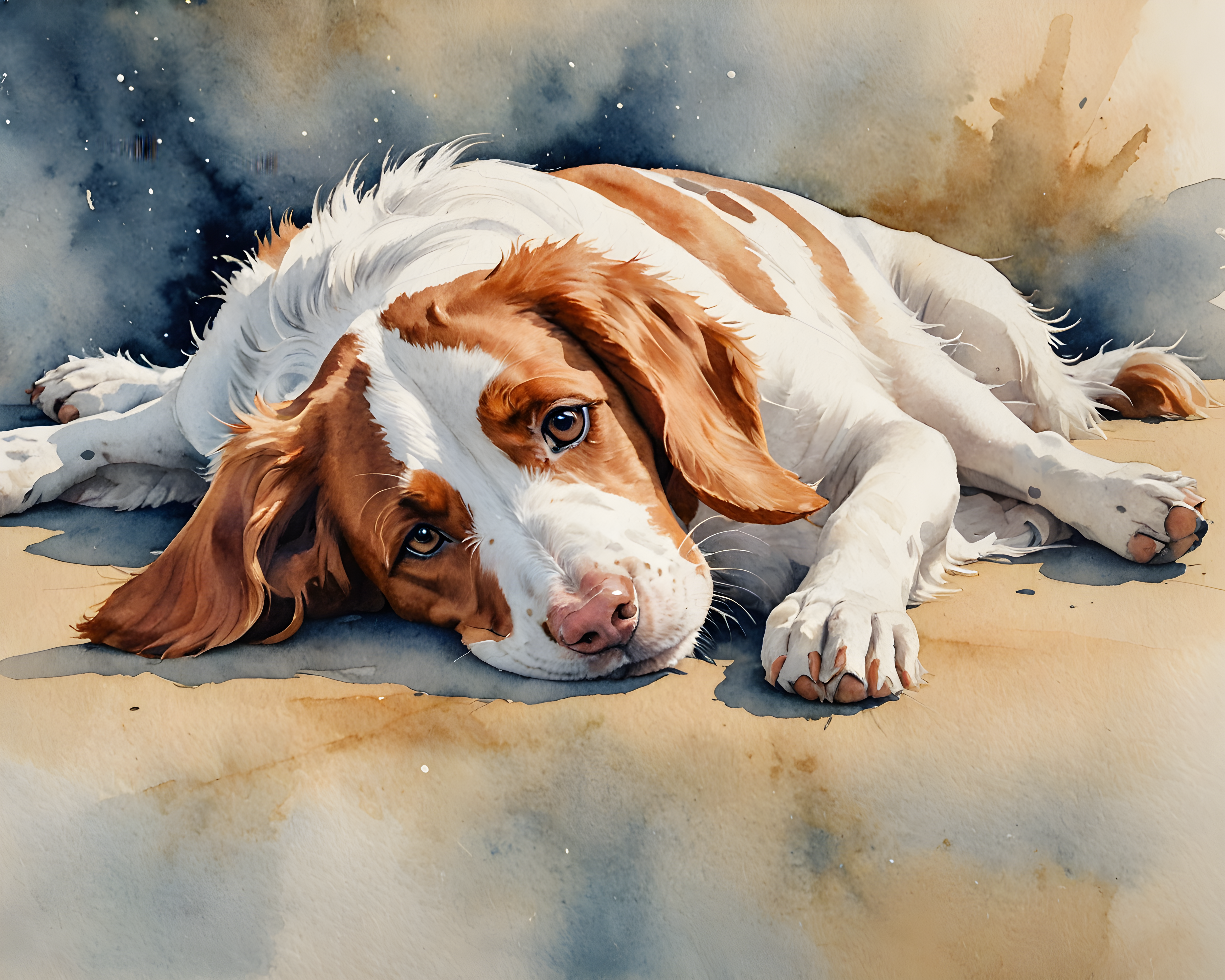 Brittany — Watercolor (Energetic)