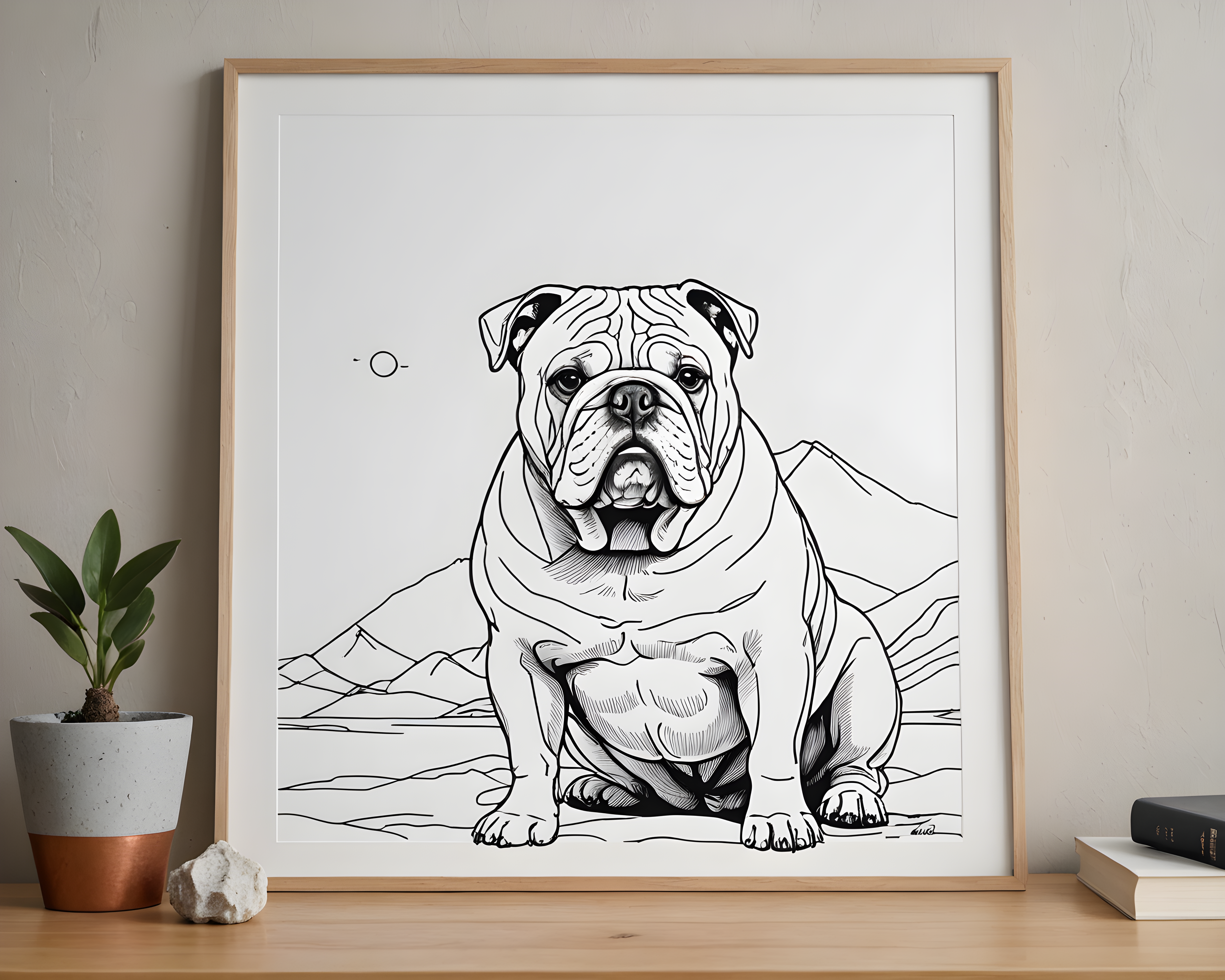 Bulldog — Minimalist Line Art (Aesthetic)