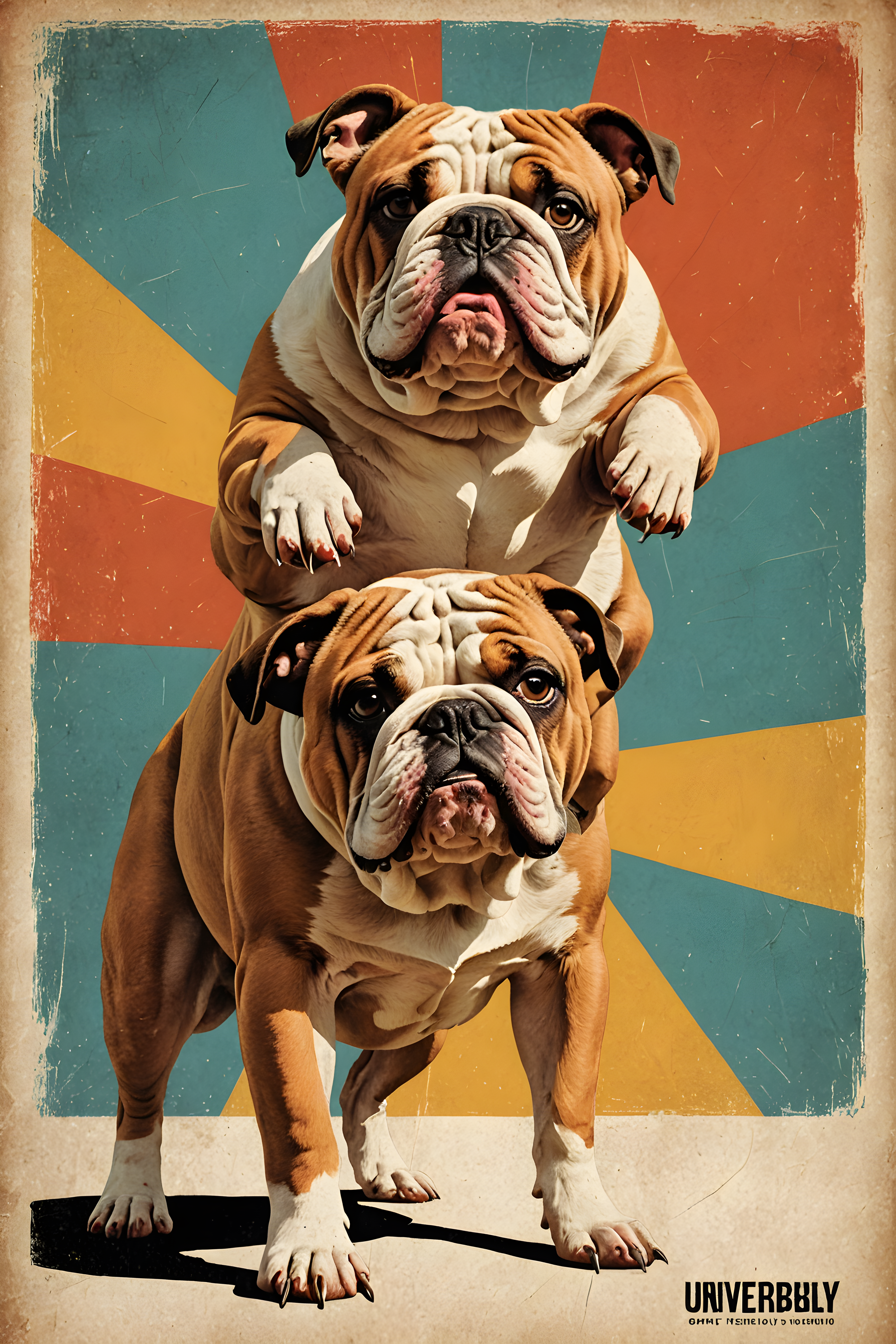 Bulldog — Vintage Poster (Energetic)